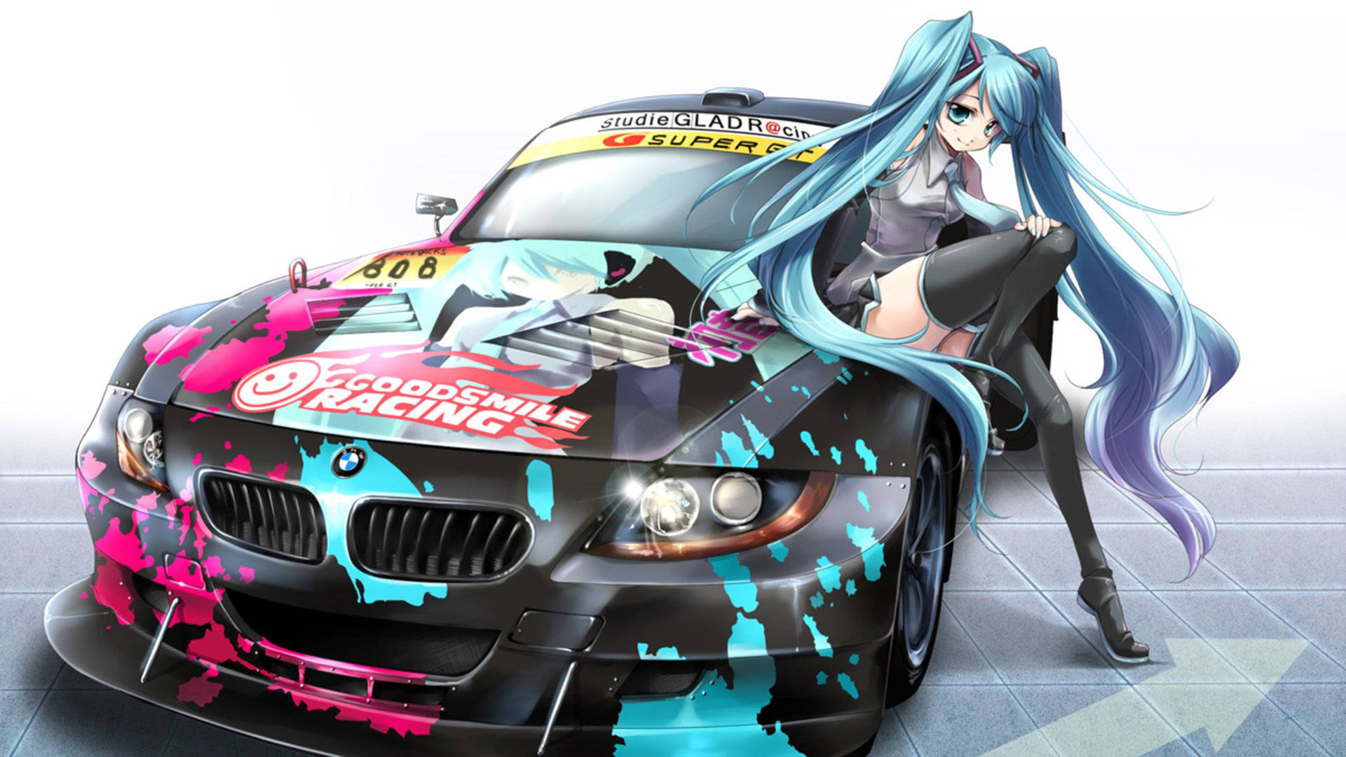 Anime Girl With Car Wallpapers