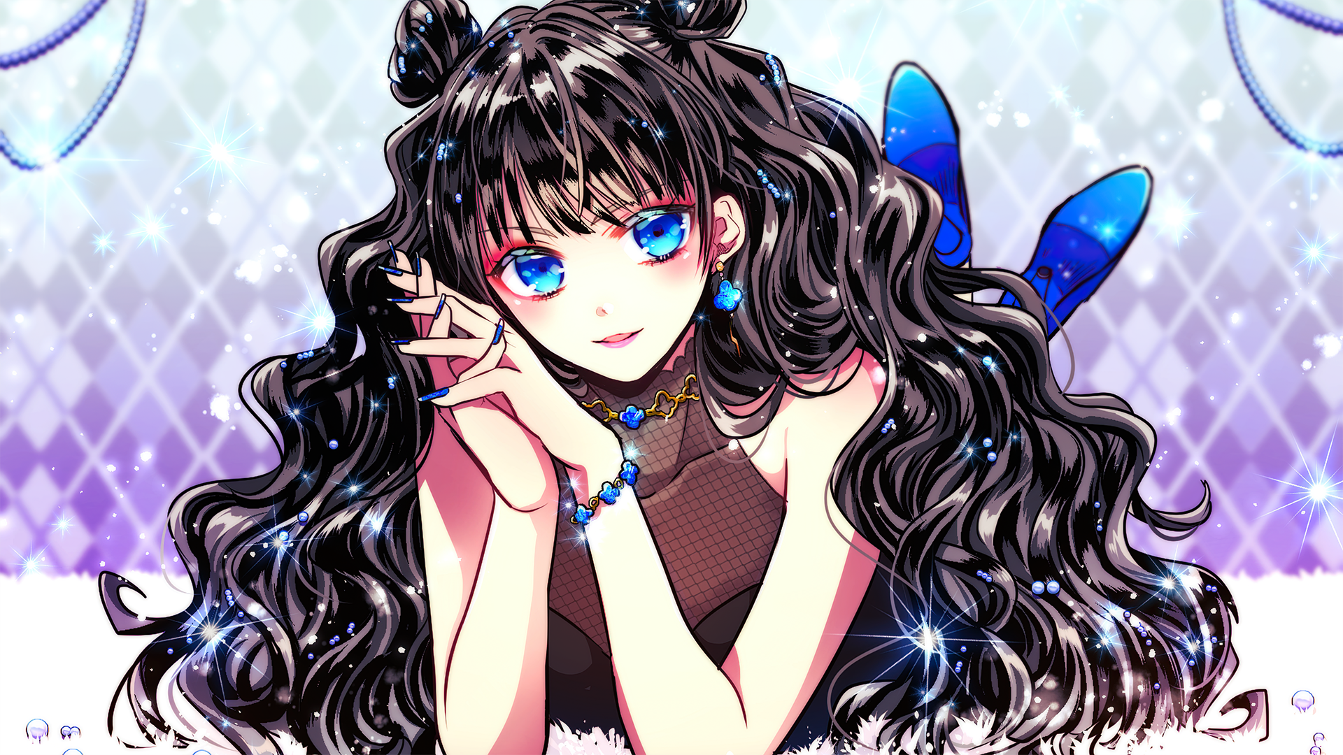 Anime Girl With Curly Hair Wallpapers