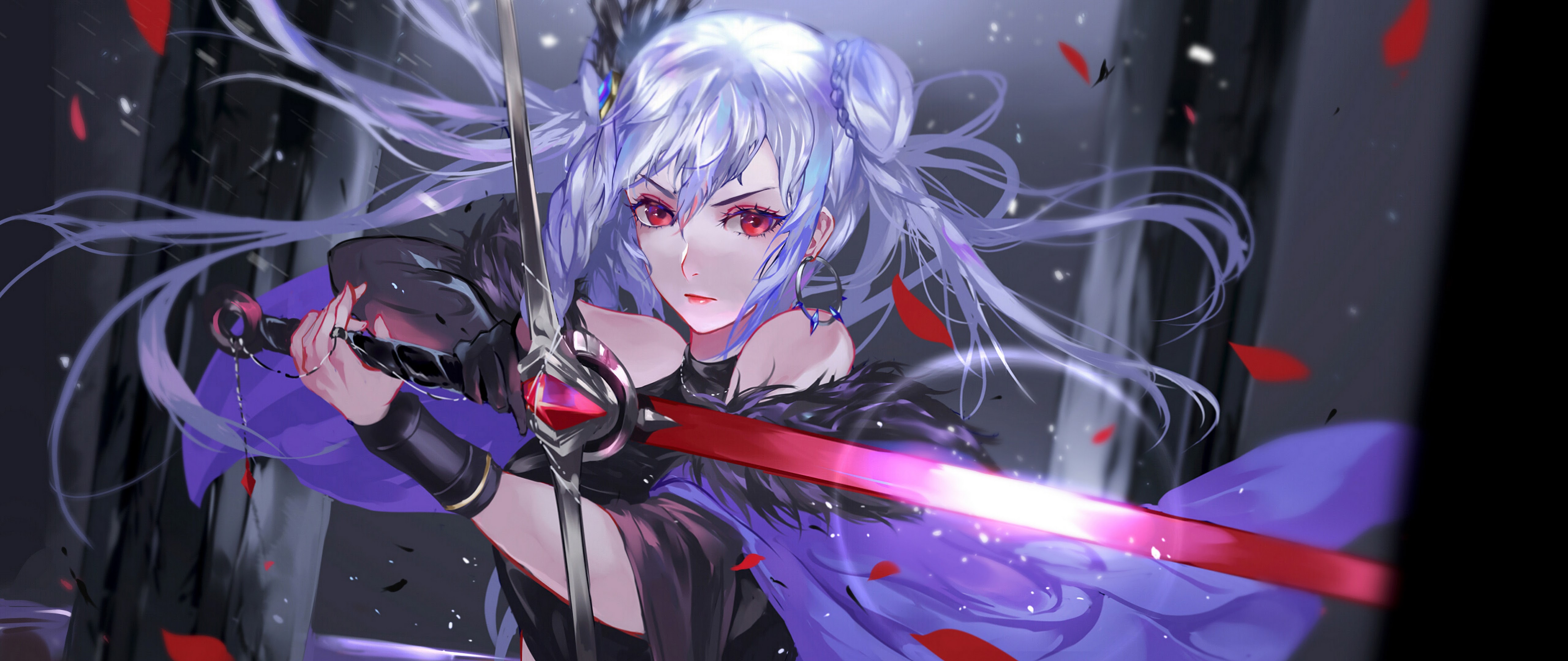 Anime Girl With Swords Wallpapers