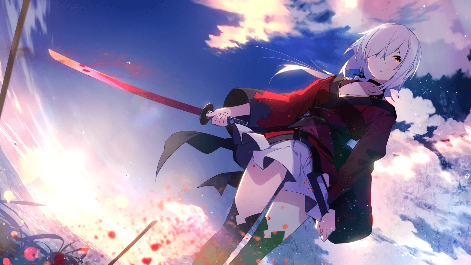 Anime Girl With Swords Wallpapers