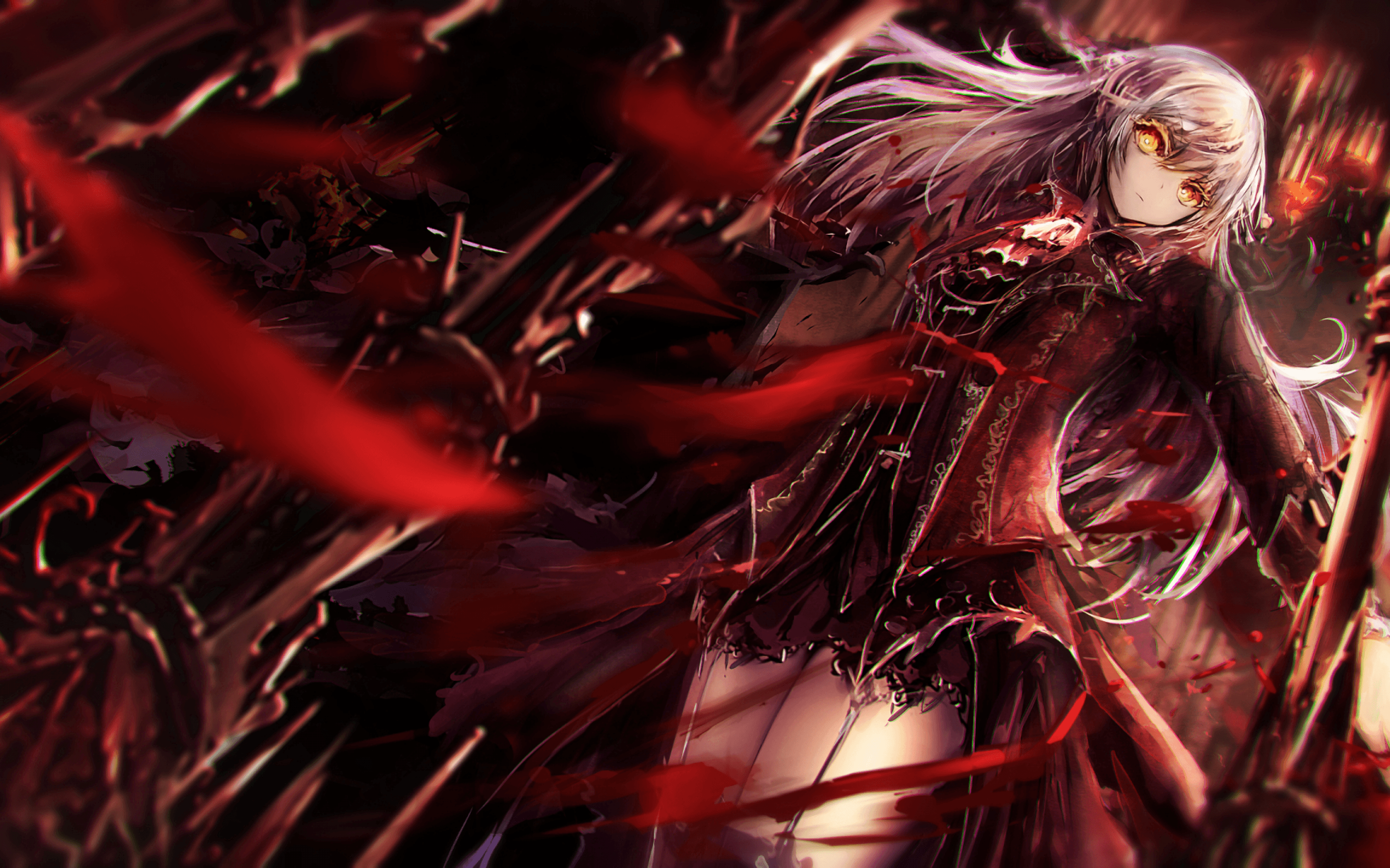 Anime Girl With Swords Wallpapers