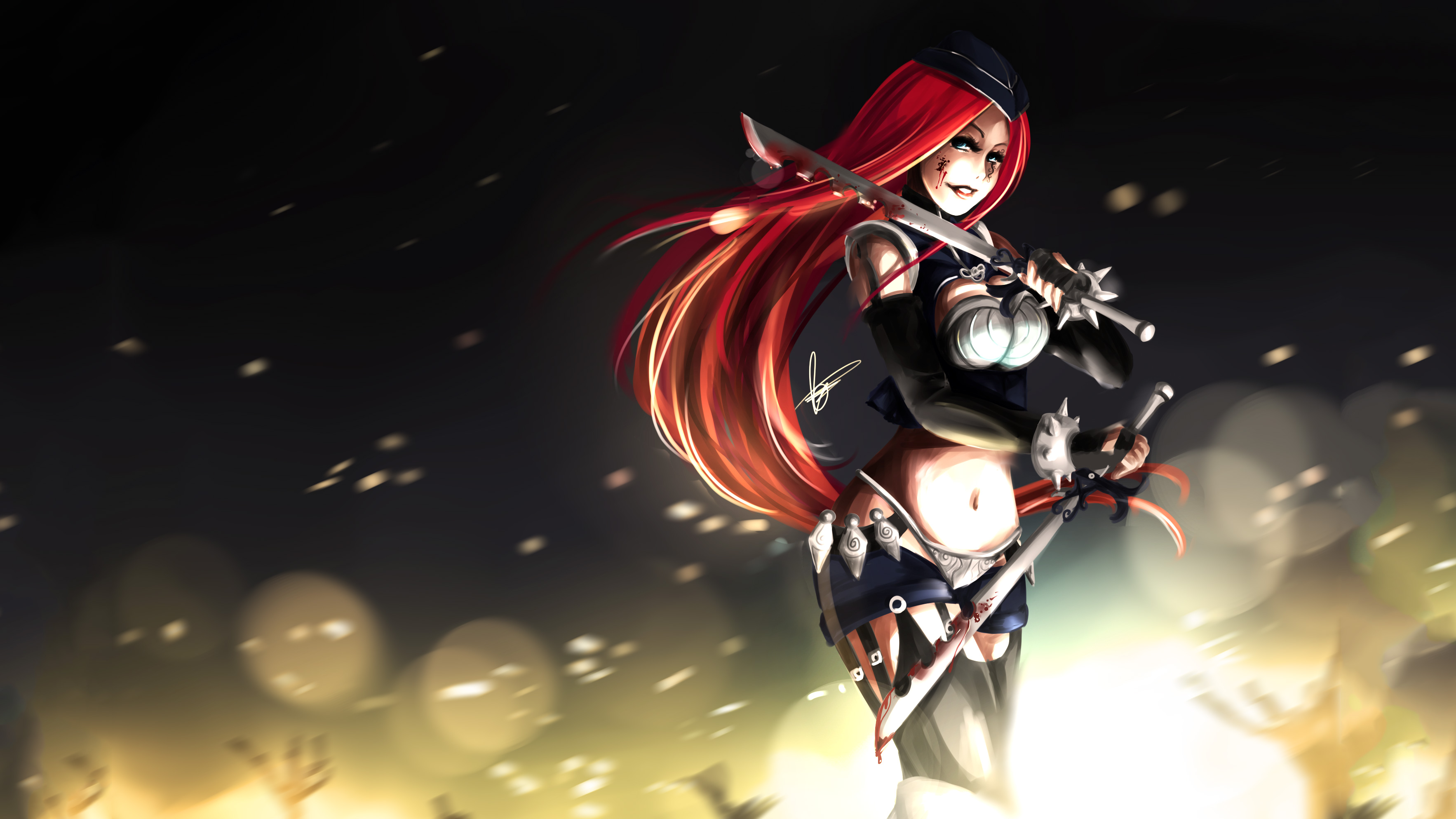 Anime Girl With Swords Wallpapers