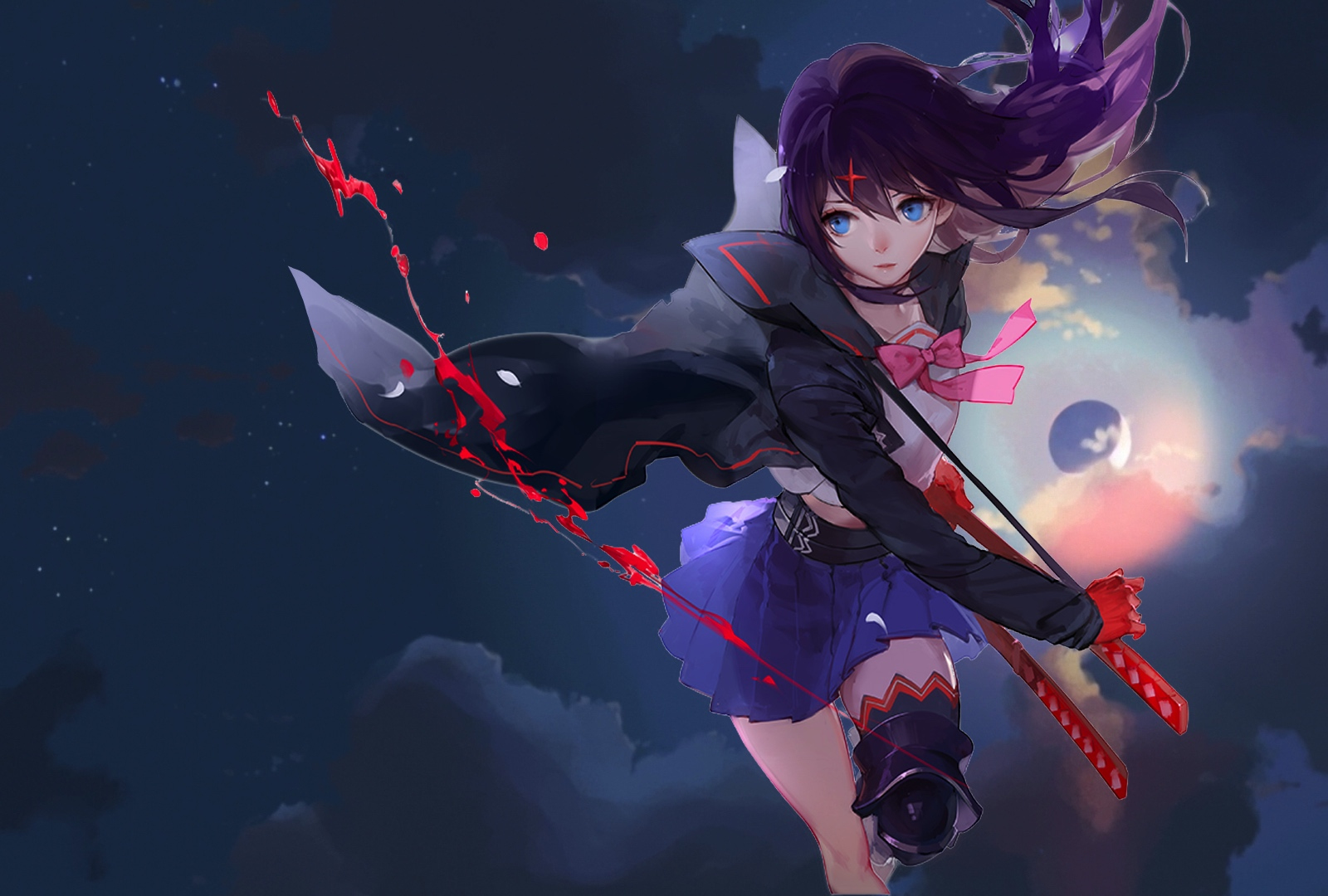 Anime Girl With Swords Wallpapers