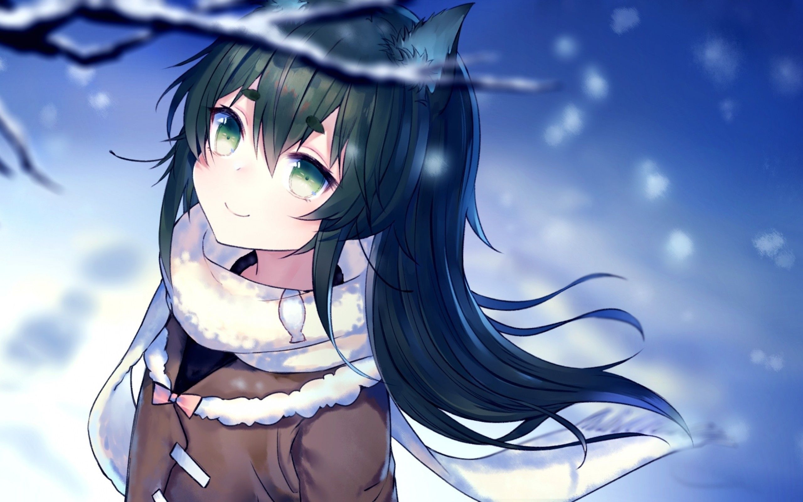 Anime Girl With Wolf Ears Wallpapers