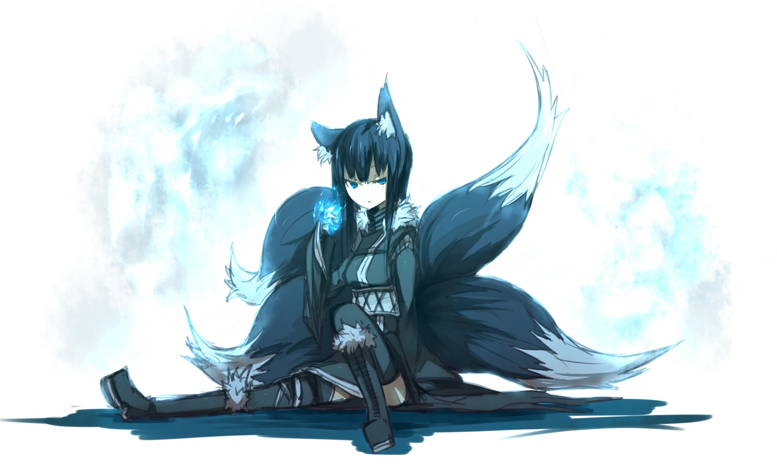 Anime Girl With Wolf Ears Wallpapers