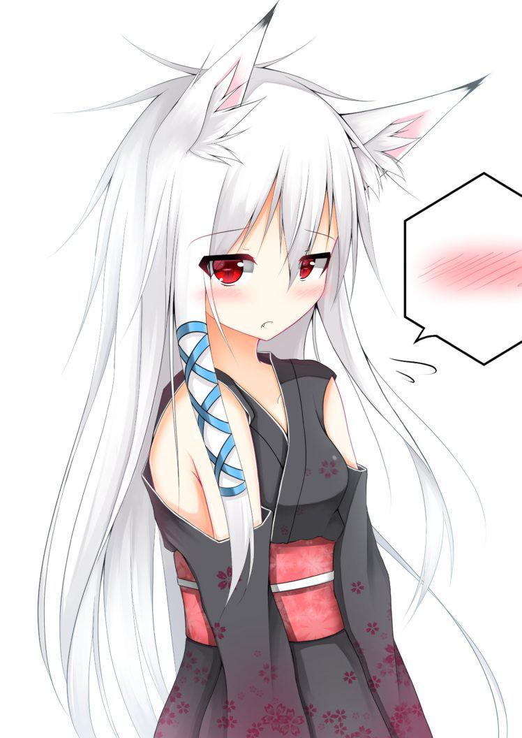 Anime Girl With Wolf Ears Wallpapers