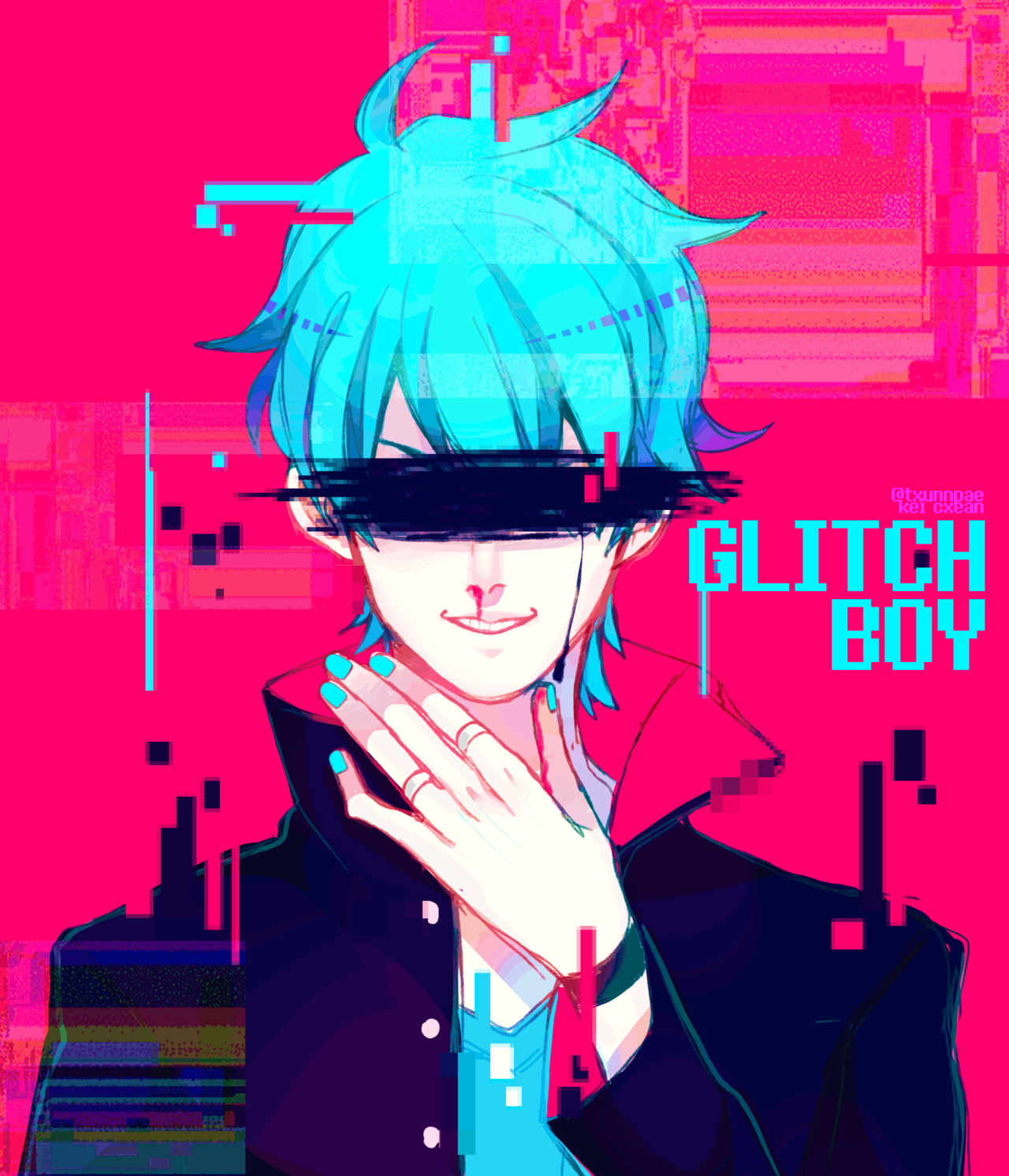 Anime Glitch Boy Wallpapers