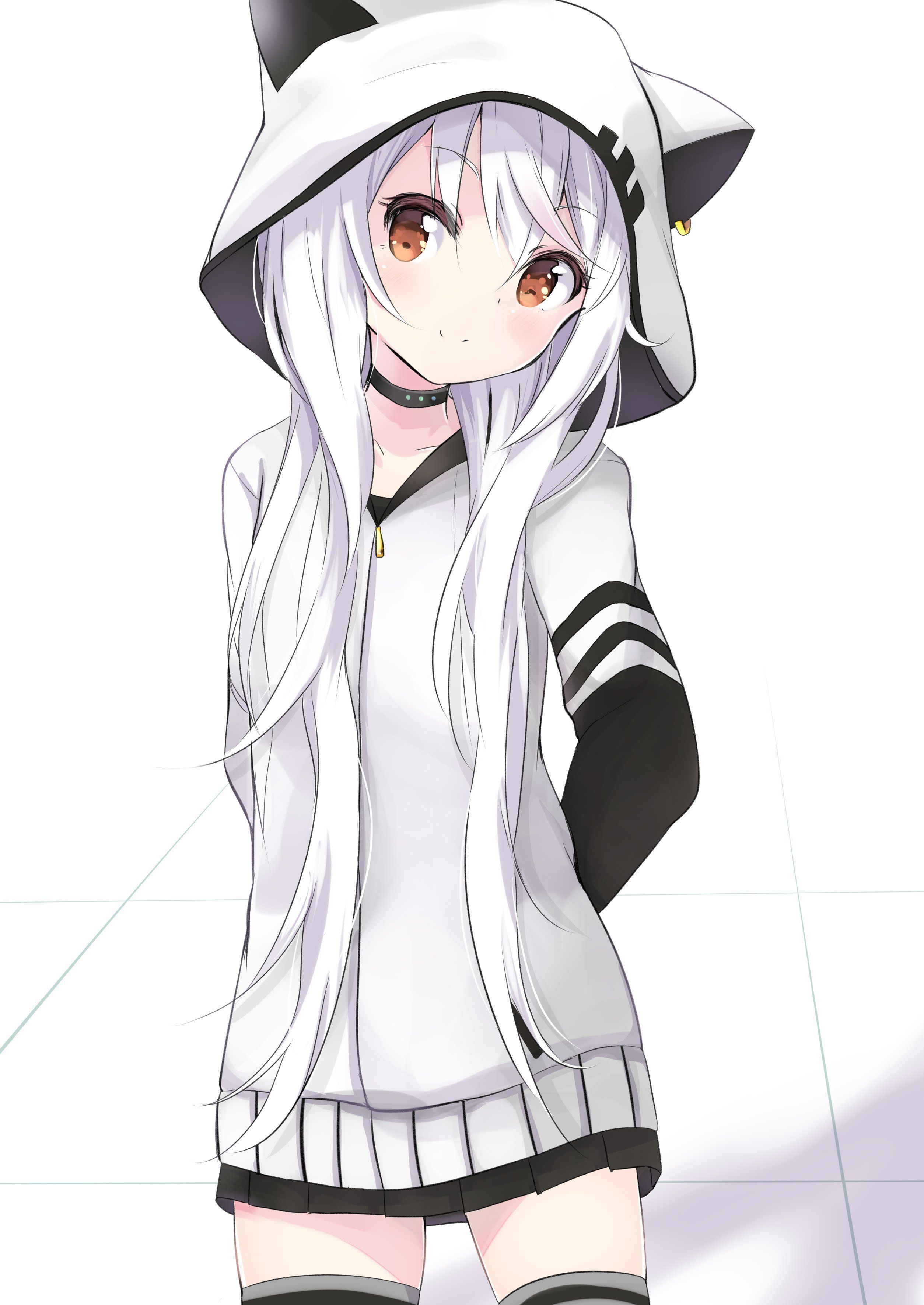 Anime Hoodie Girl Wallpapers