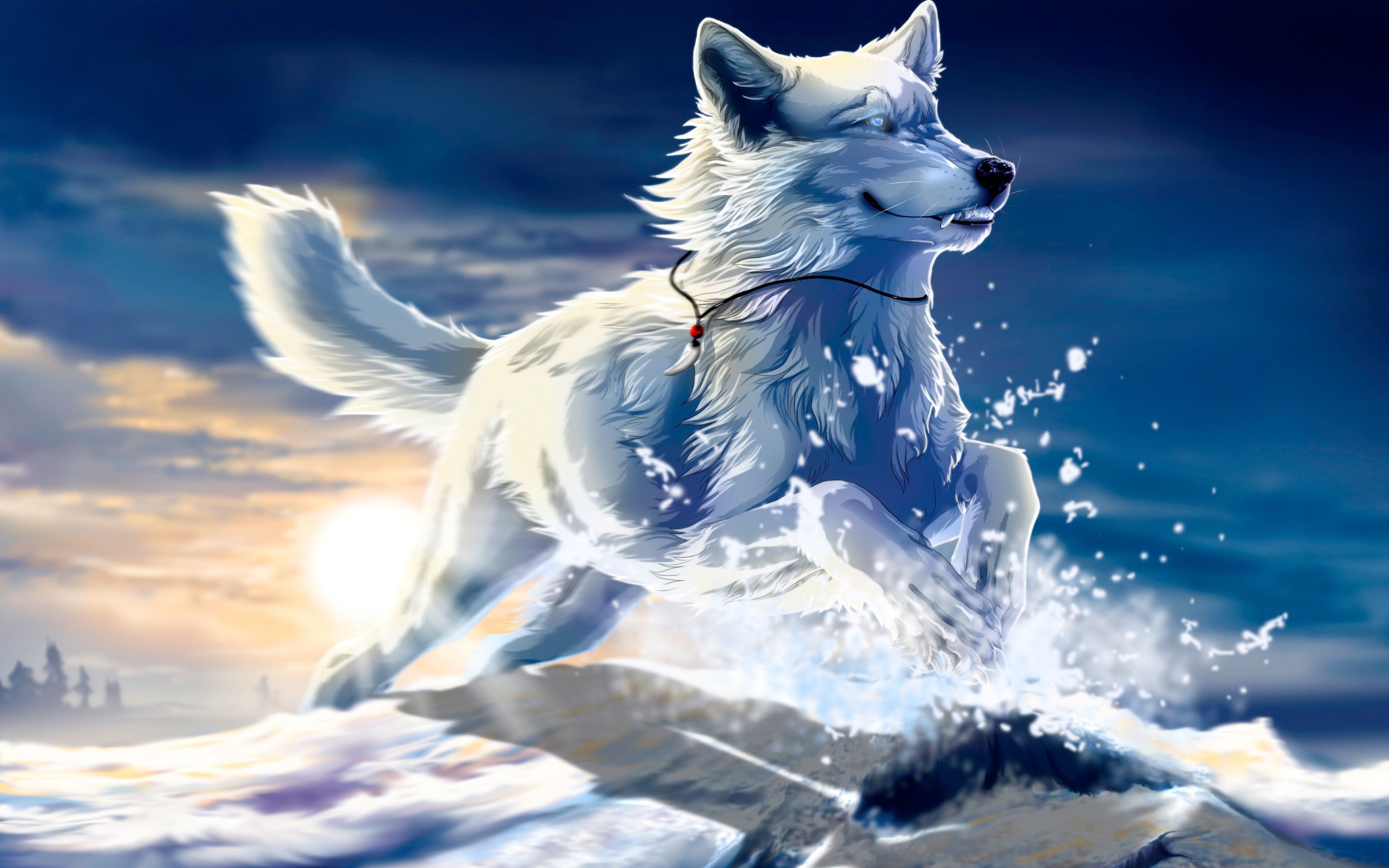 Anime Ice Wolf Wallpapers