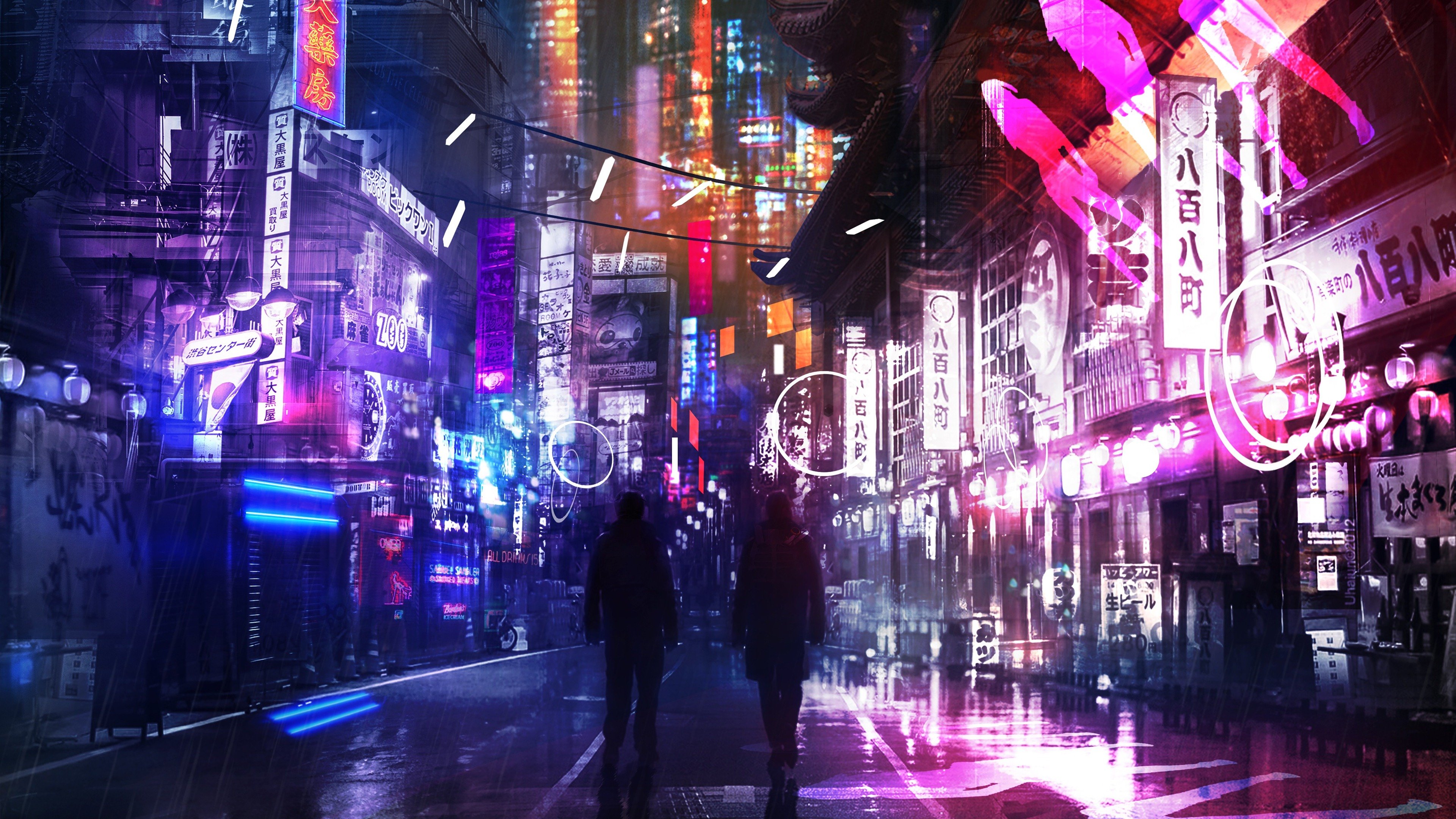 Anime Neon City Wallpapers