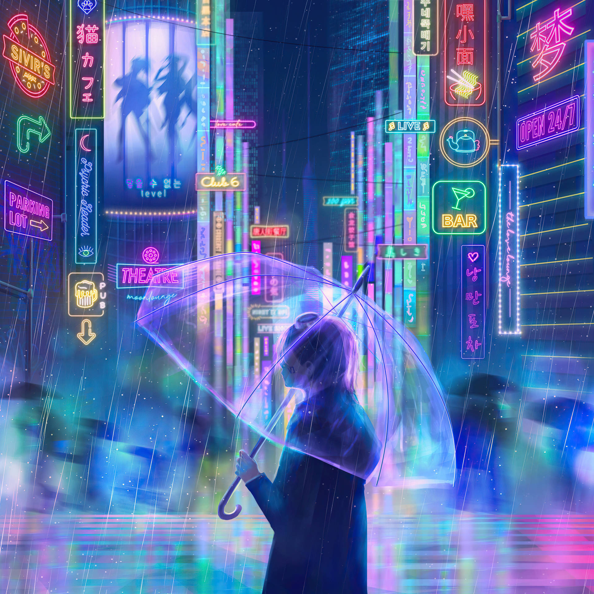 Anime Neon City Wallpapers