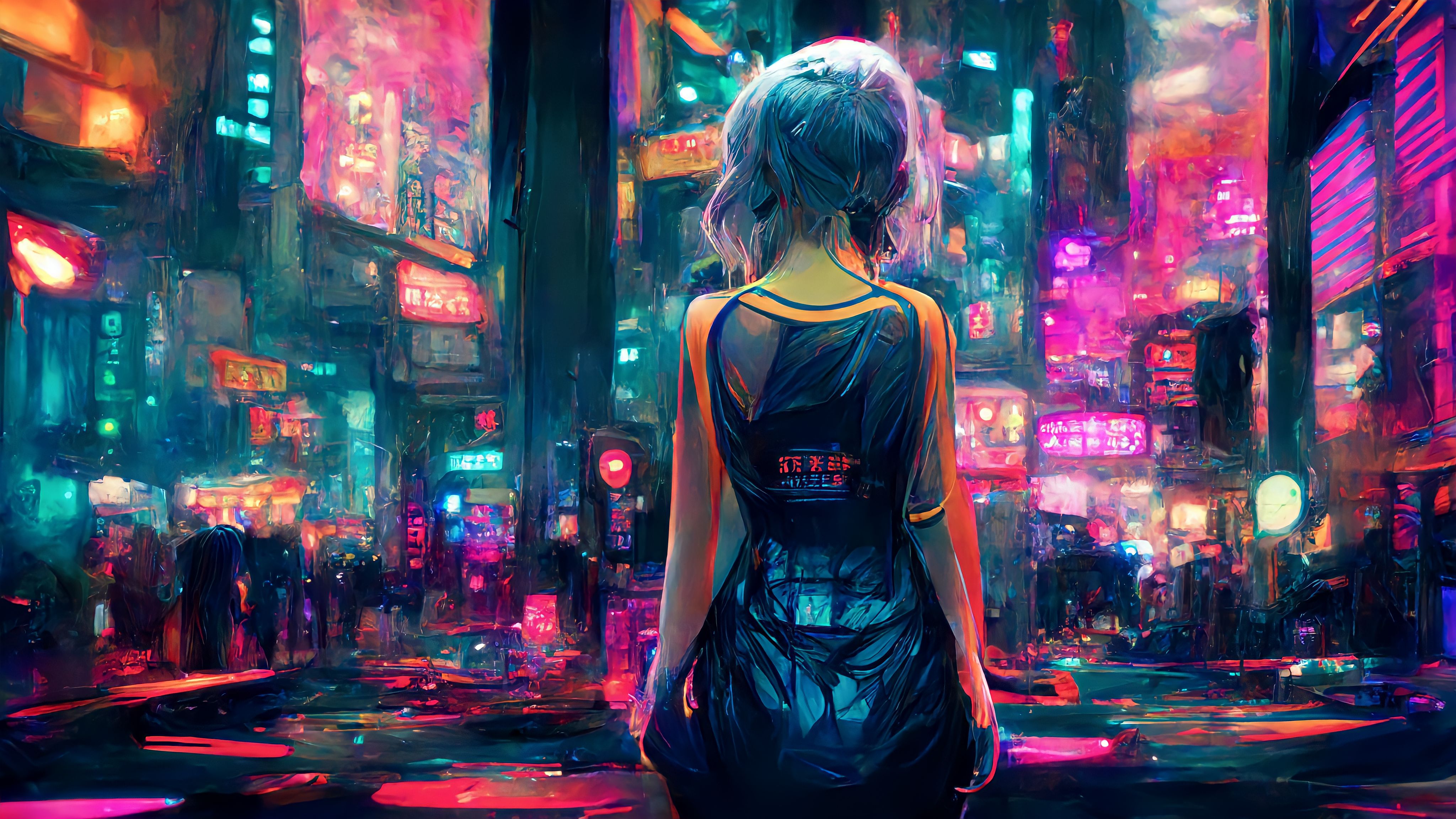 Anime Neon City Wallpapers