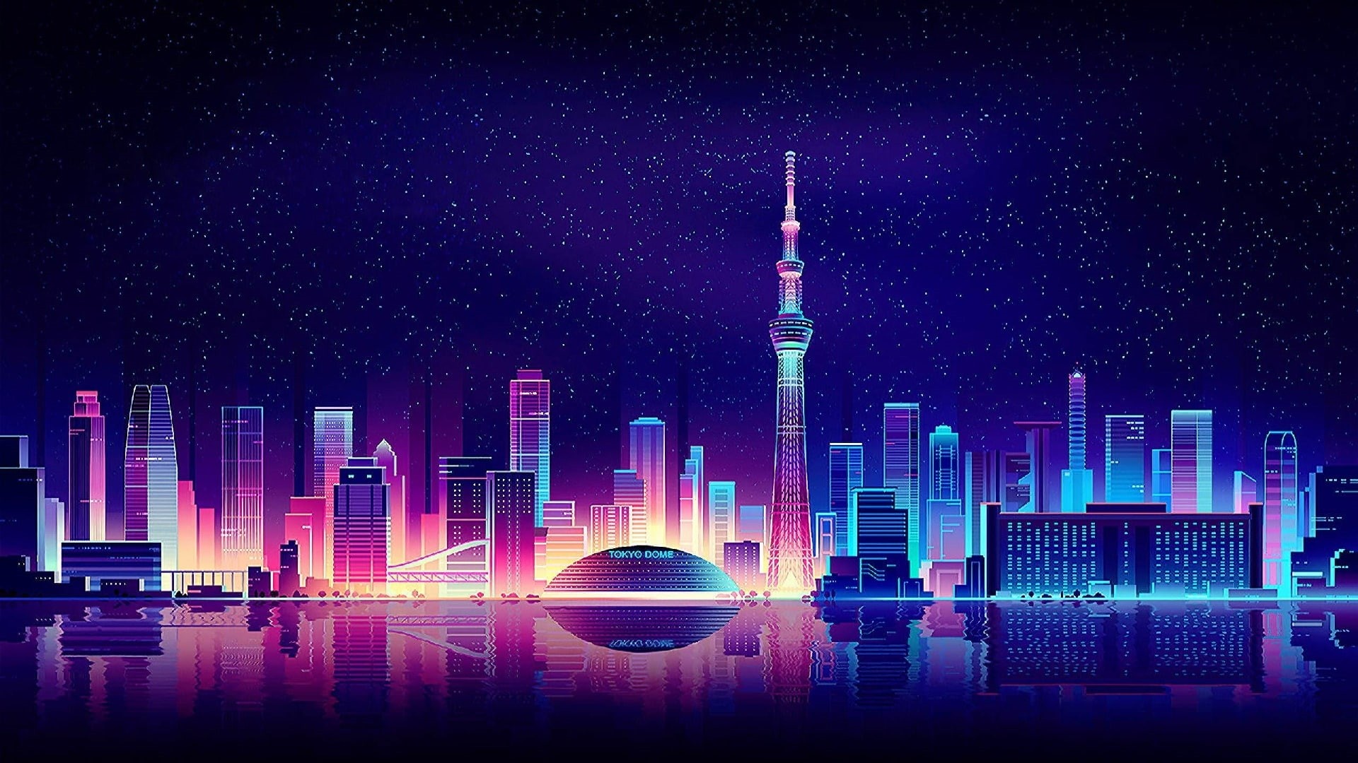 Anime Neon City Wallpapers