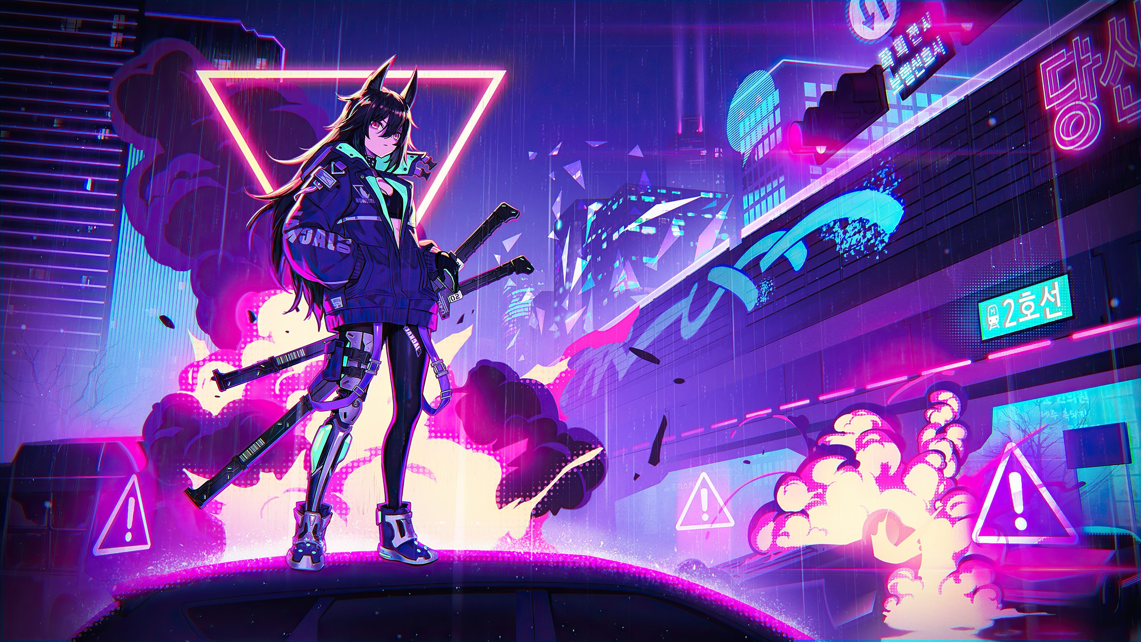 Anime Neon City Wallpapers