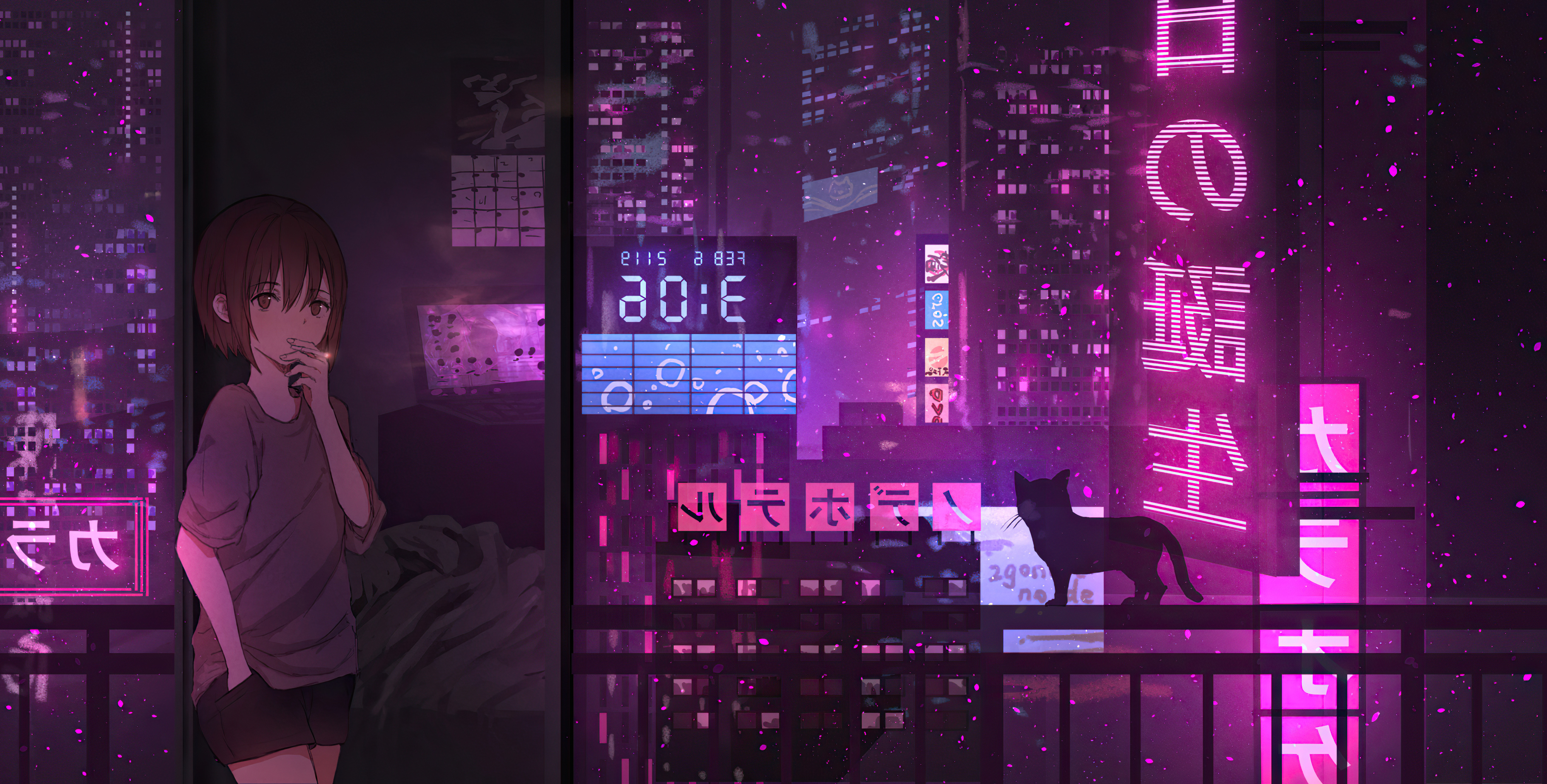 Anime Neon City Wallpapers