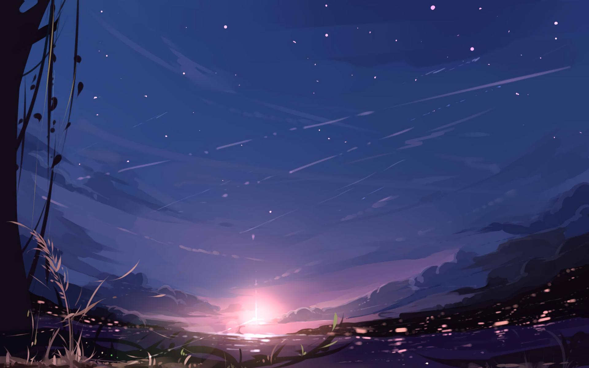Anime Night Scenery Wallpapers