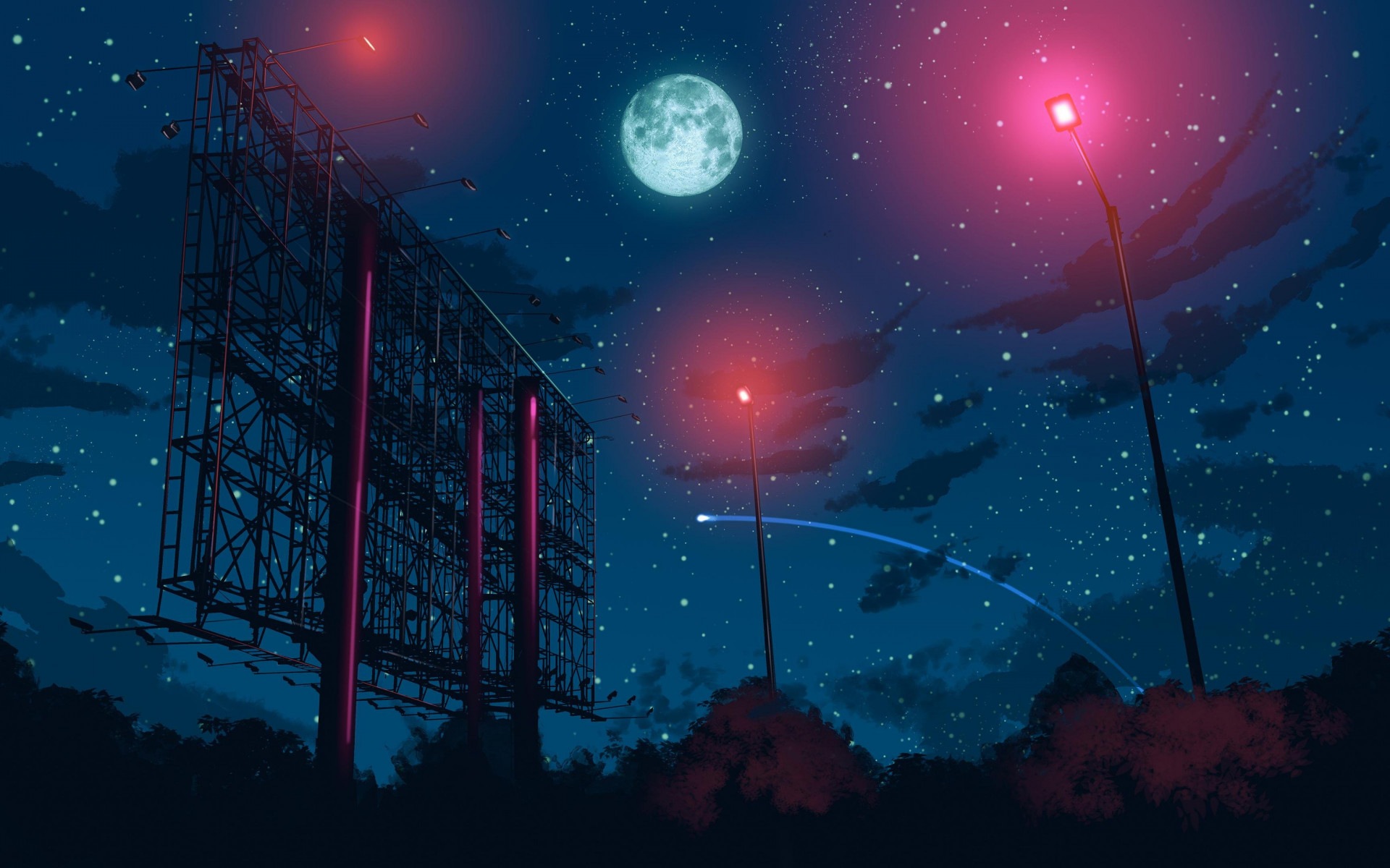 Anime Night Scenery Wallpapers