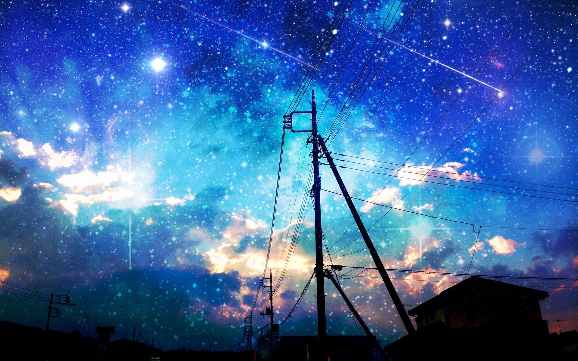 Anime Night Time Sky Wallpapers