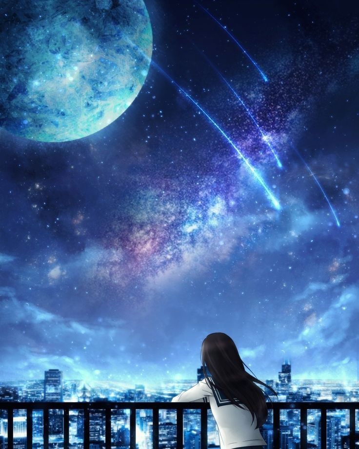 Anime Night Time Sky Wallpapers