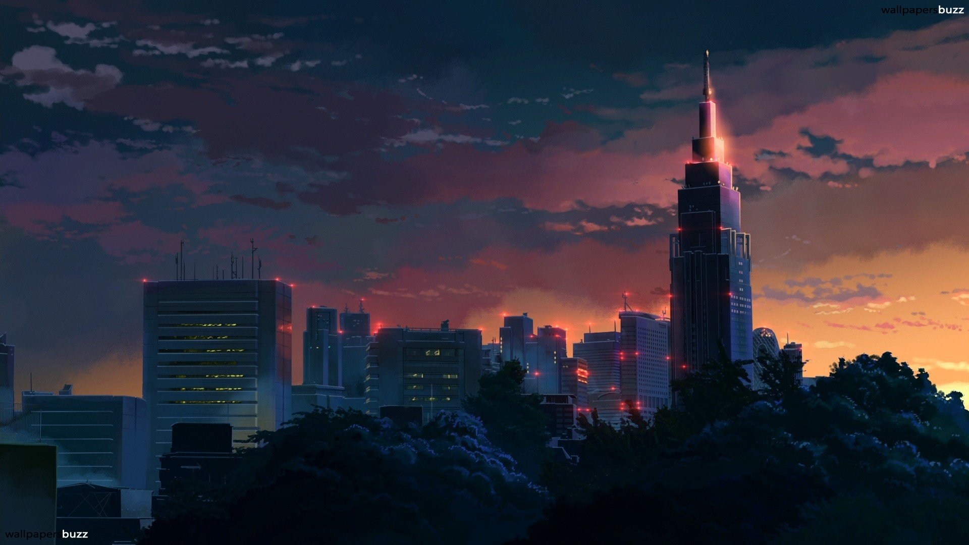 Anime Night Time Sky Wallpapers