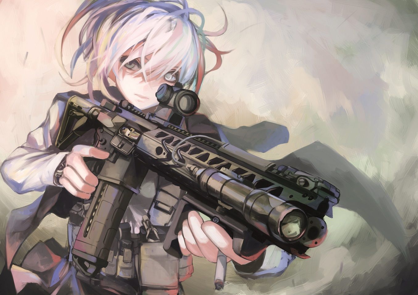 Anime Pistol Pointed Wallpapers