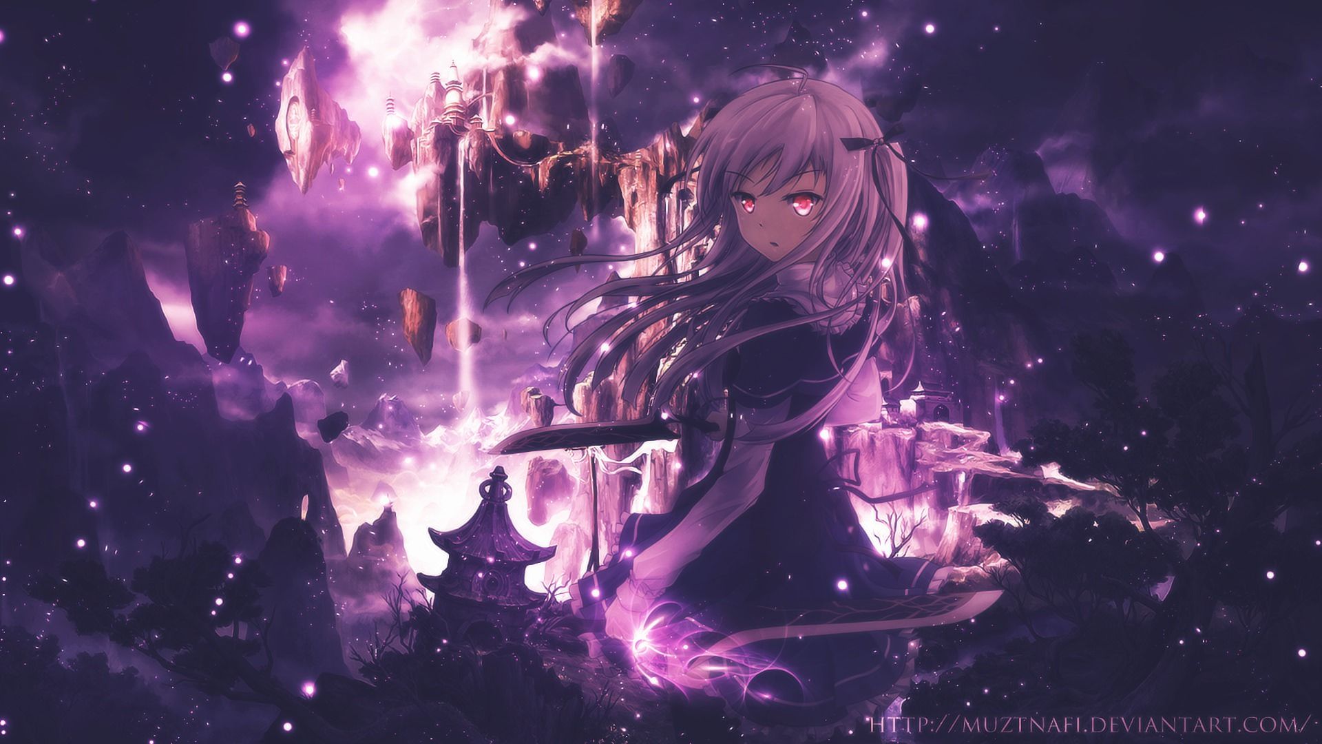 Anime Purple Background