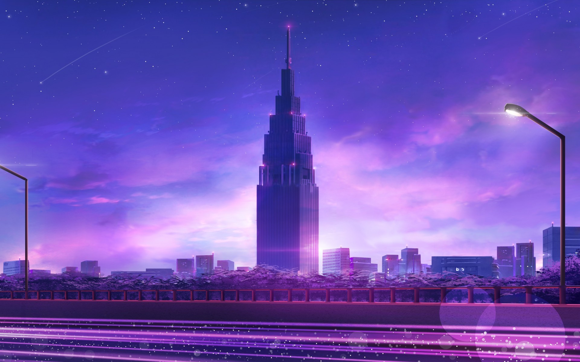 Anime Purple Background