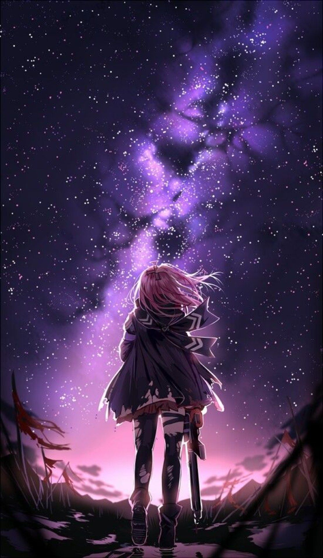 Anime Purple Background