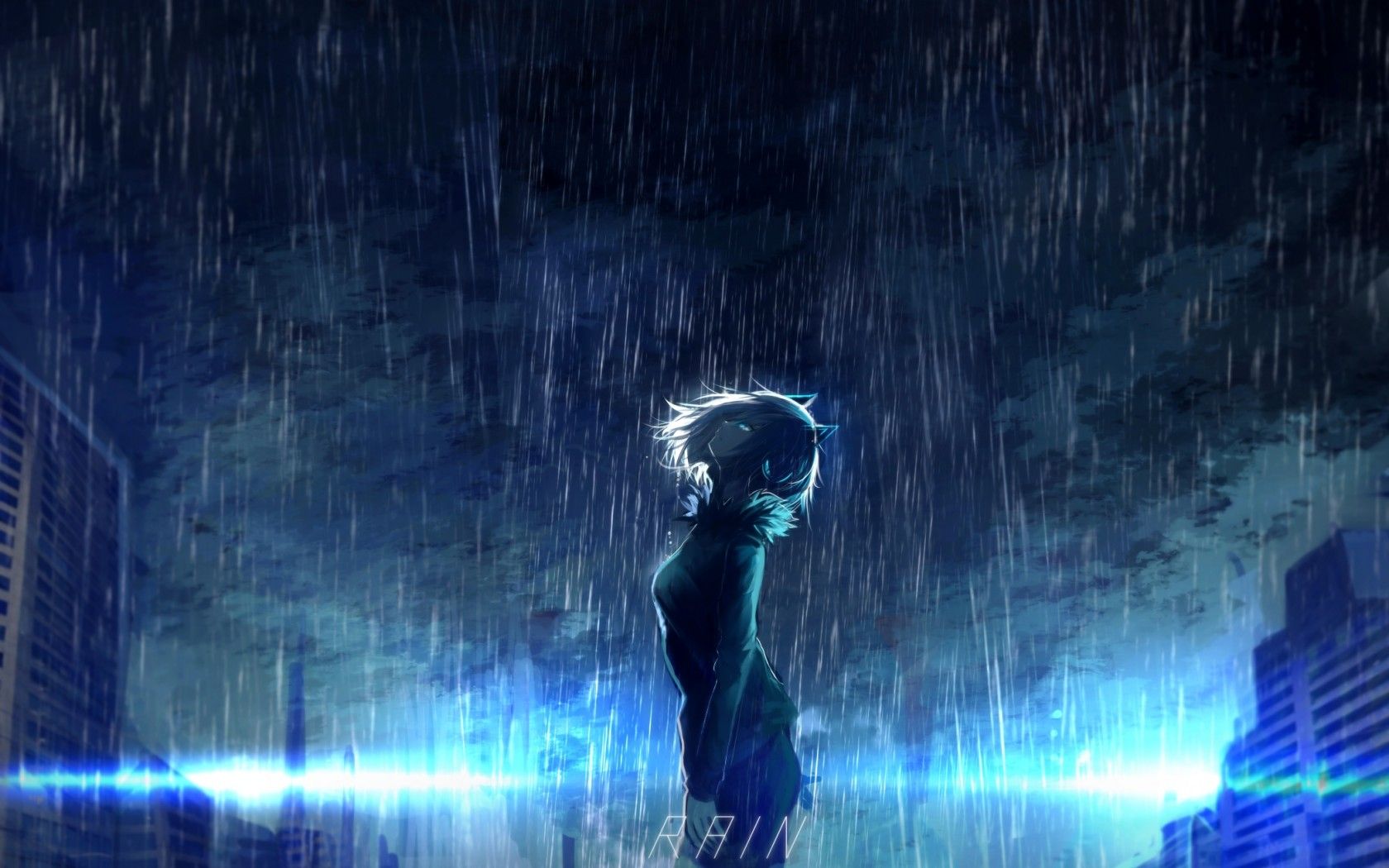 Anime Rain 4K Wallpapers