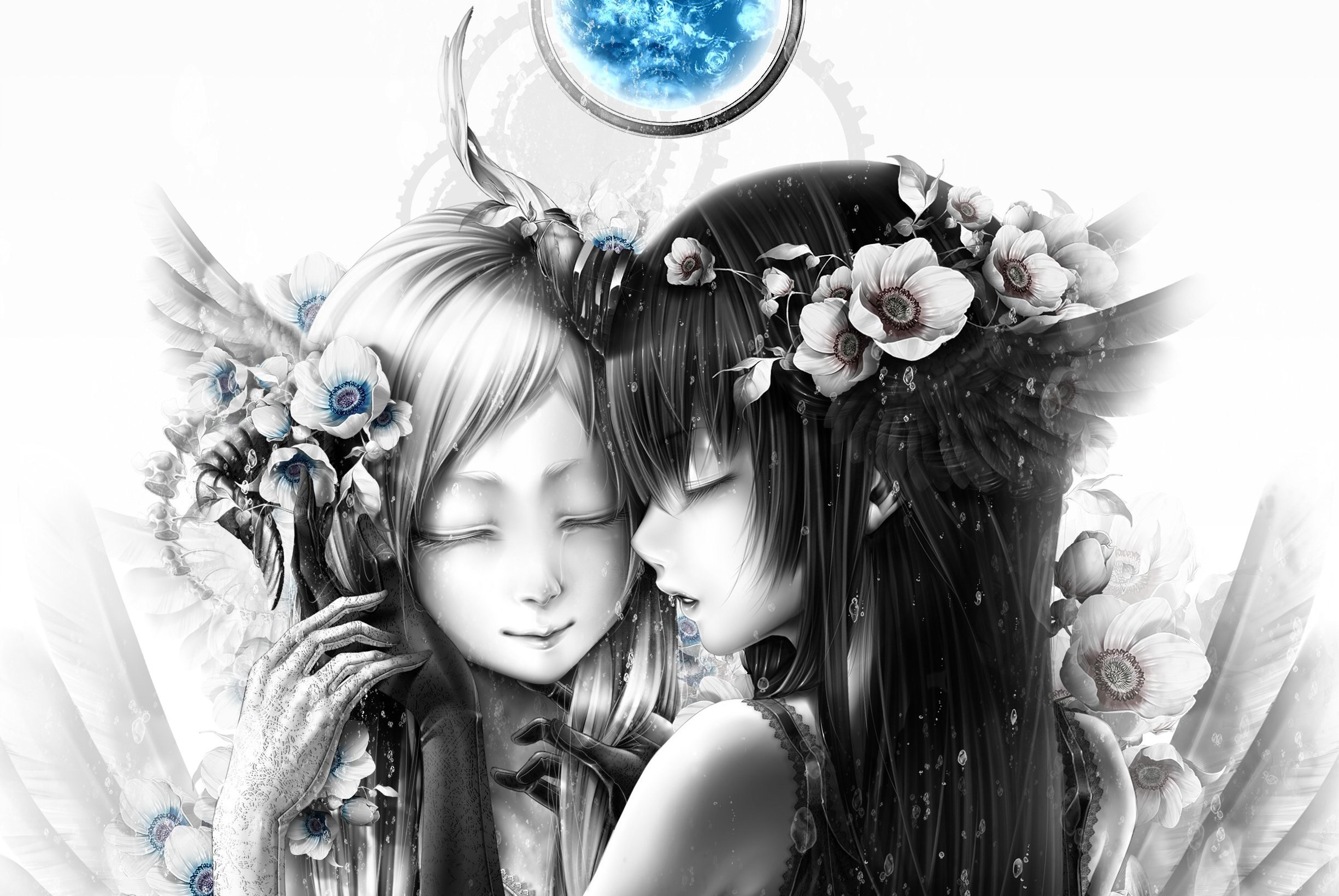 Anime Sad Black And White Wallpapers