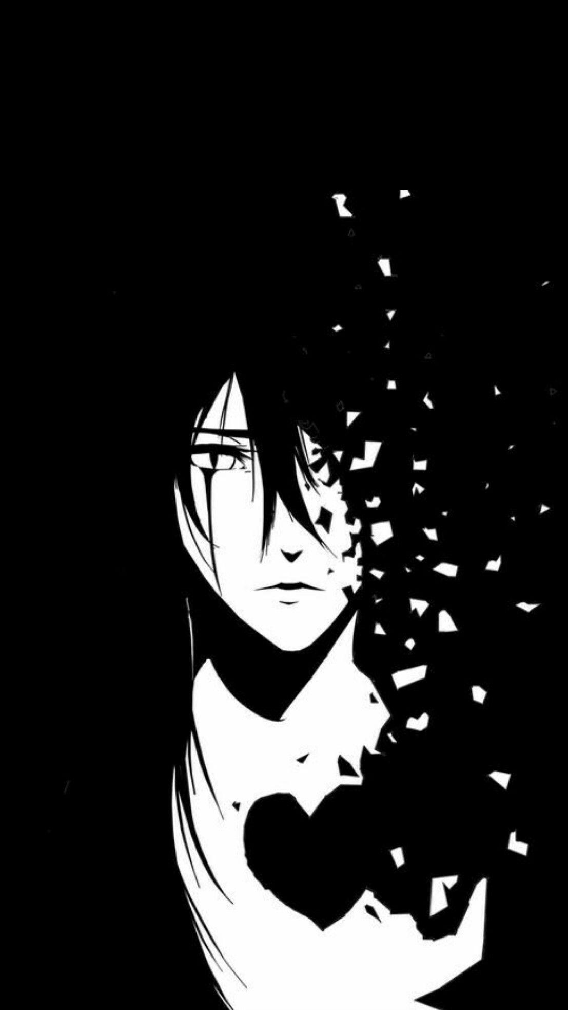 Anime Sad Black And White Wallpapers