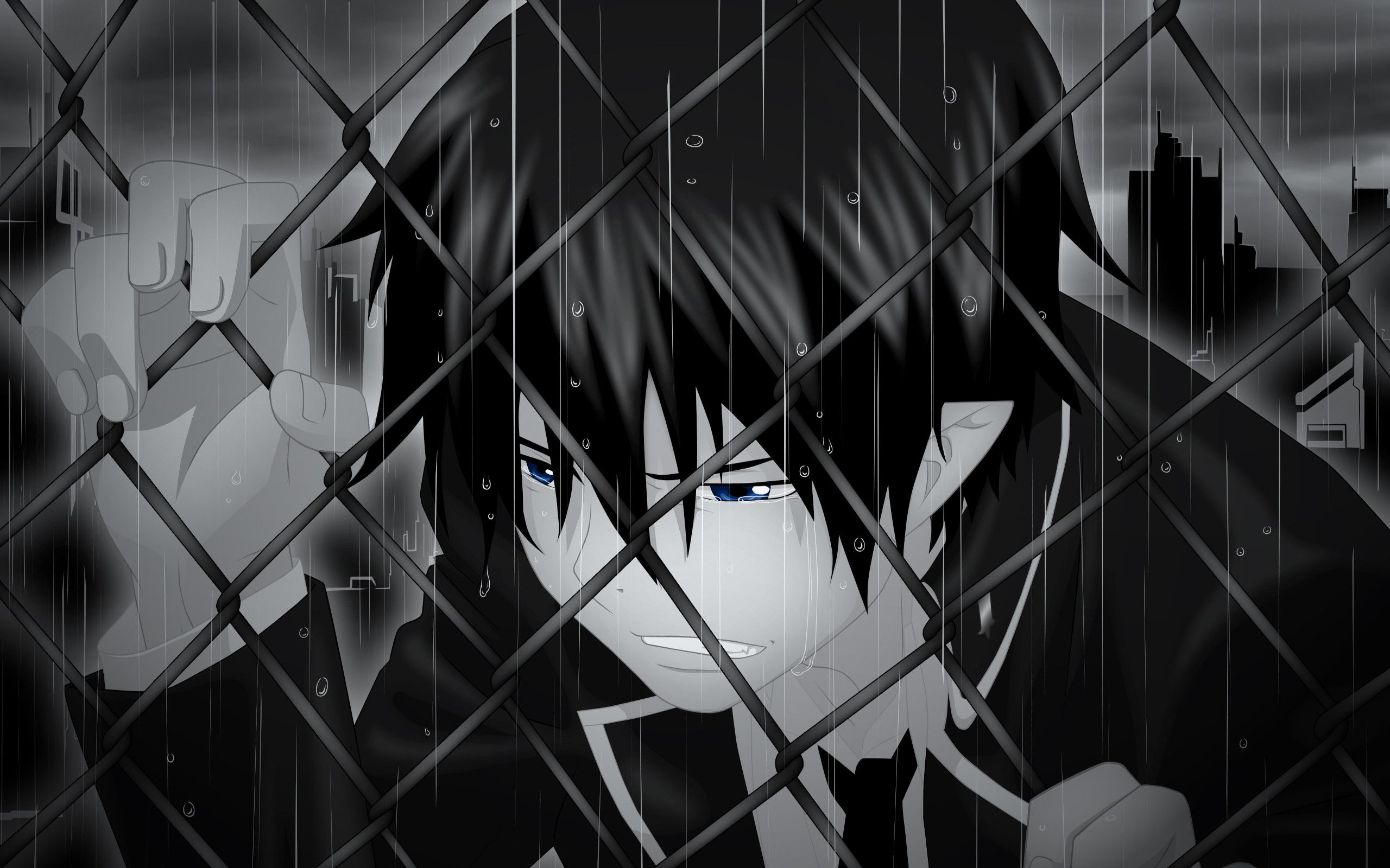 Anime Sad Black And White Wallpapers