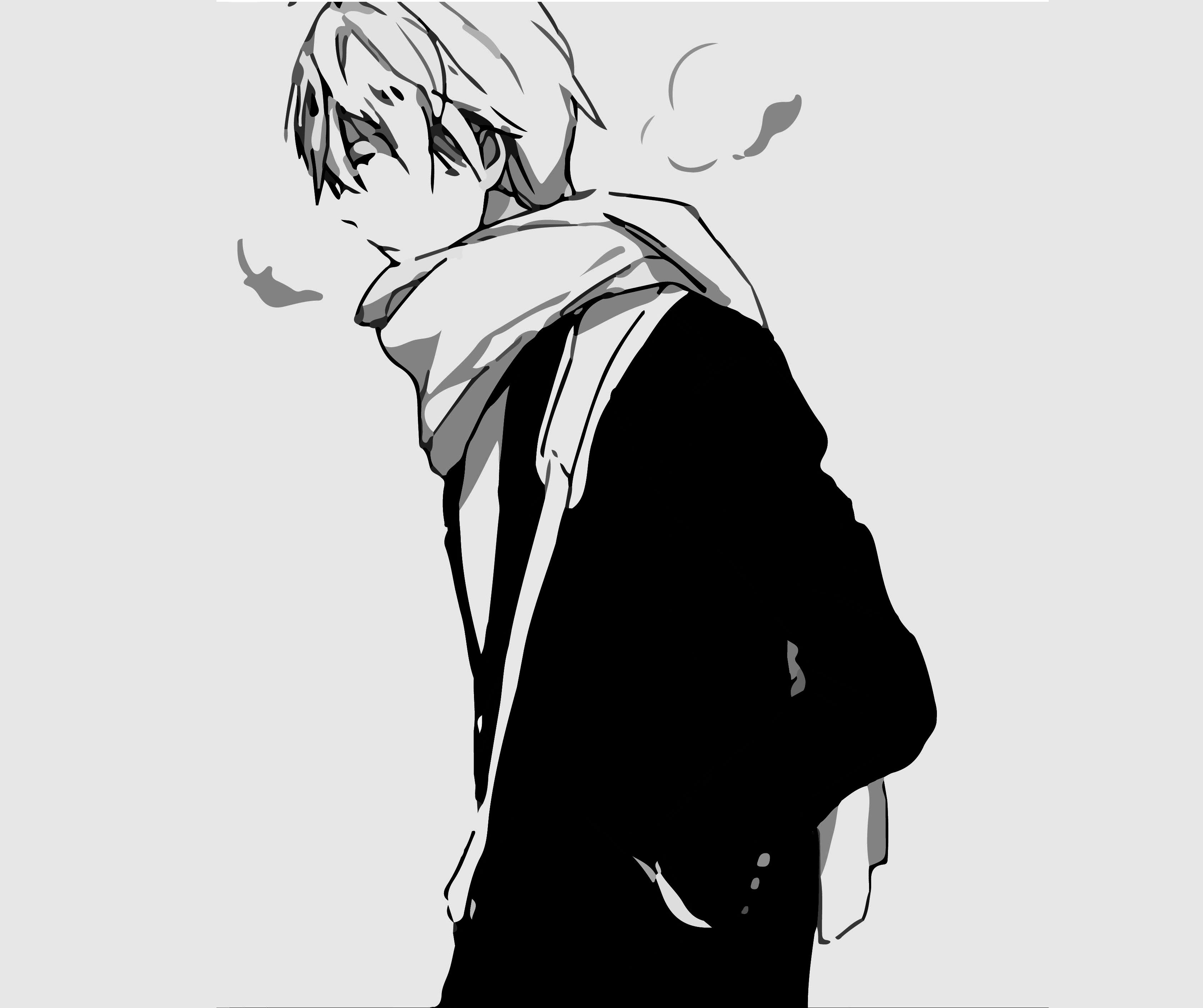 Anime Sad Black And White Wallpapers