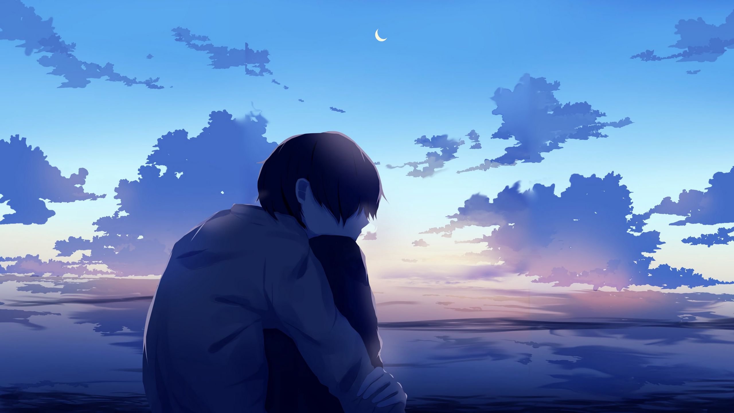 Anime Sad Boy 4K Wallpapers