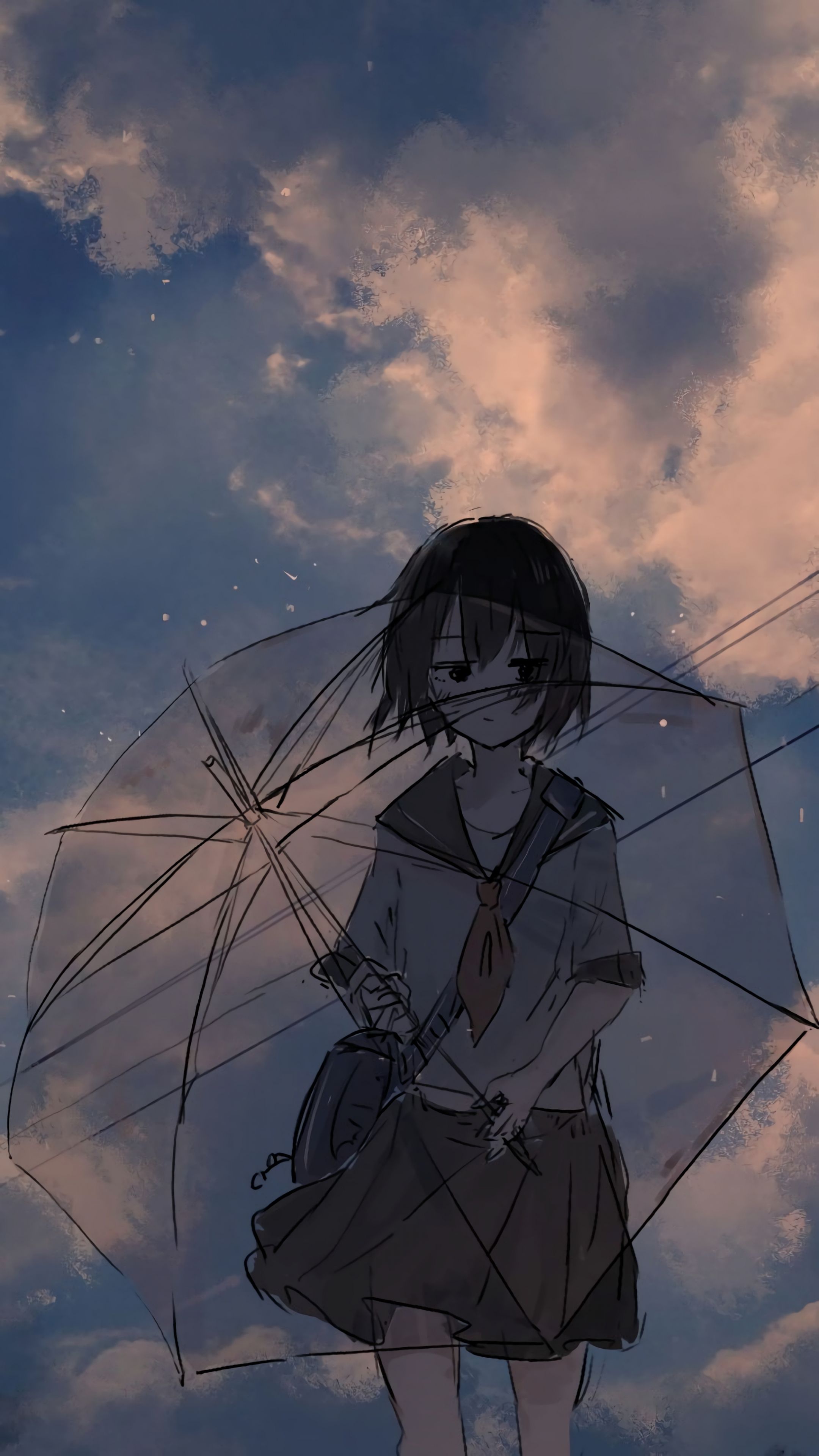 Anime Sad Rain Wallpapers