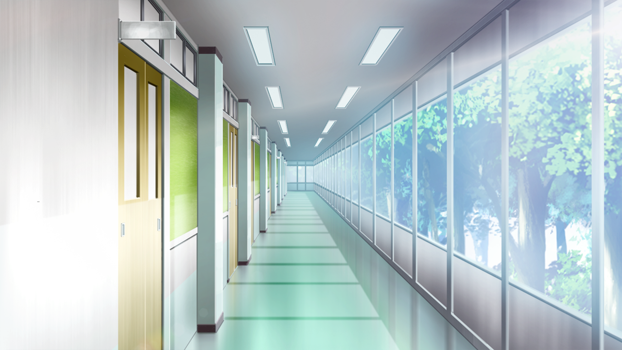 Anime School Hallway Wallpapers