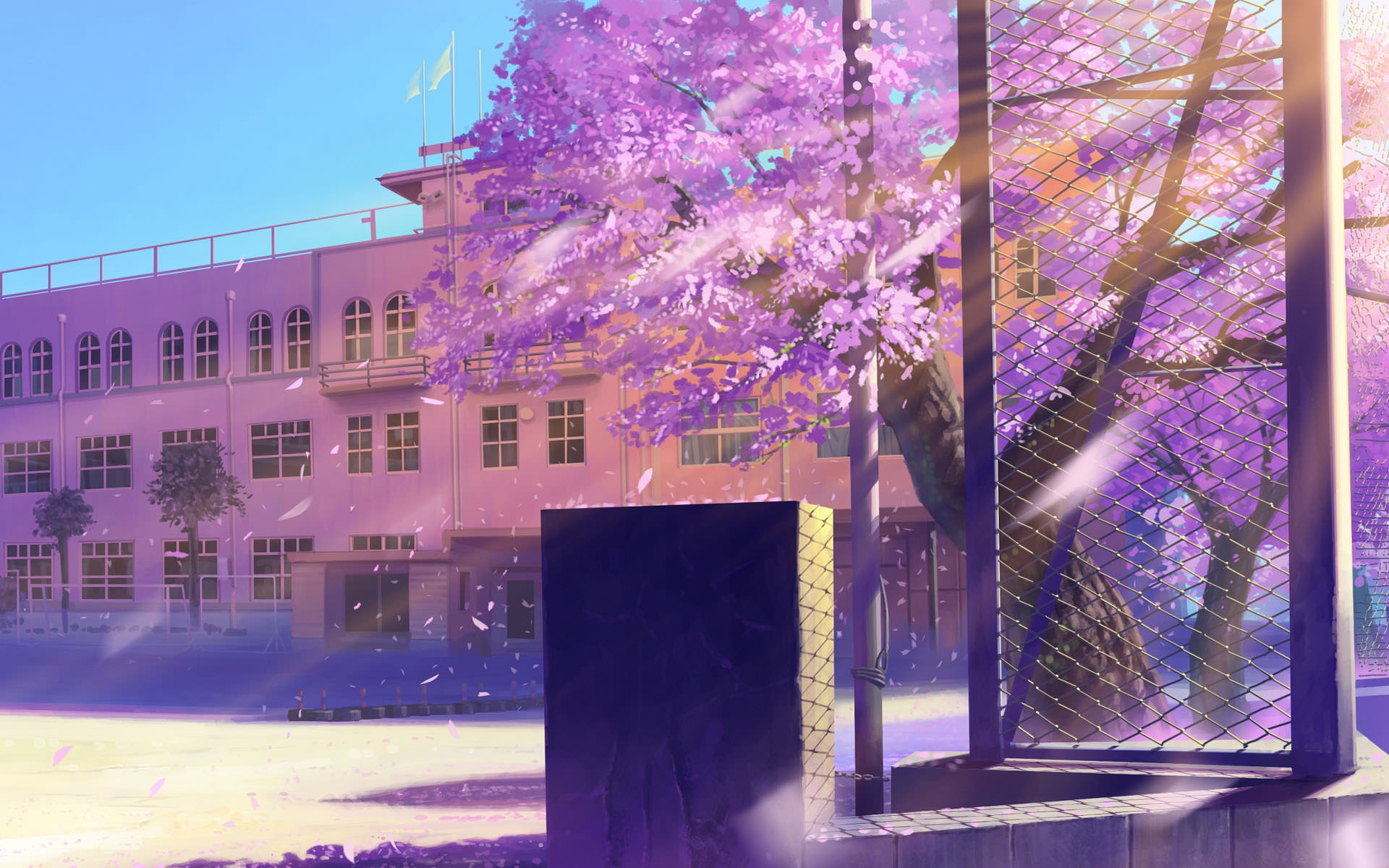 Anime School Hallway Wallpapers