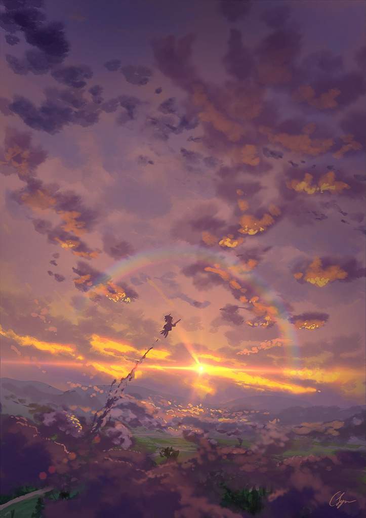 Anime Sky Sunset Wallpapers