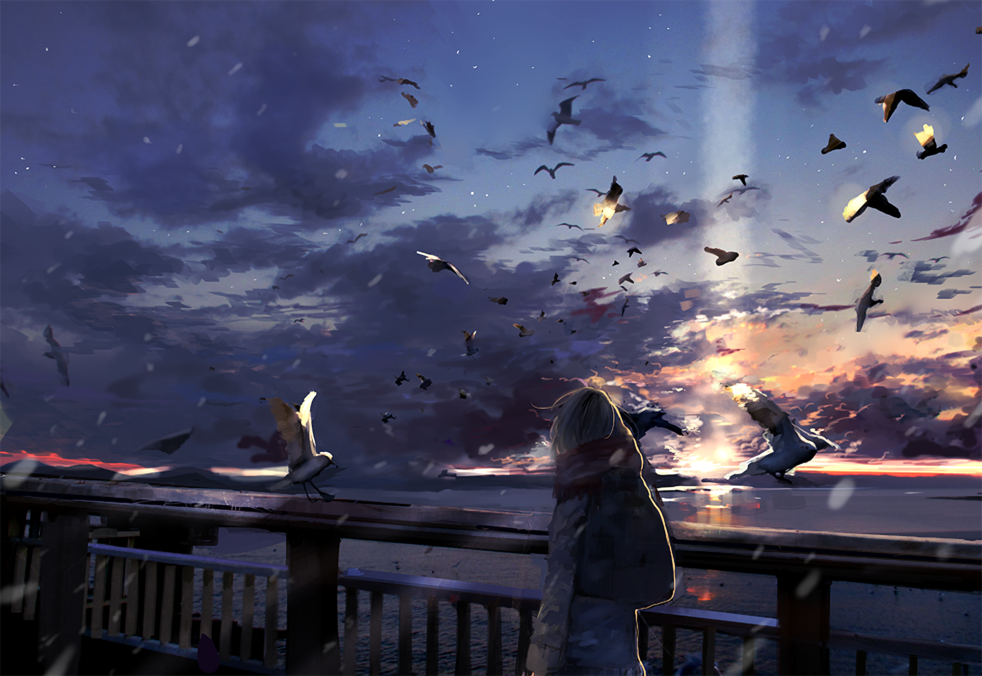 Anime Sky Sunset Wallpapers