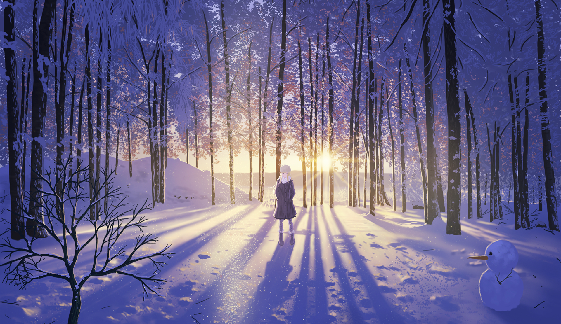 Anime Snow Landscape Wallpapers