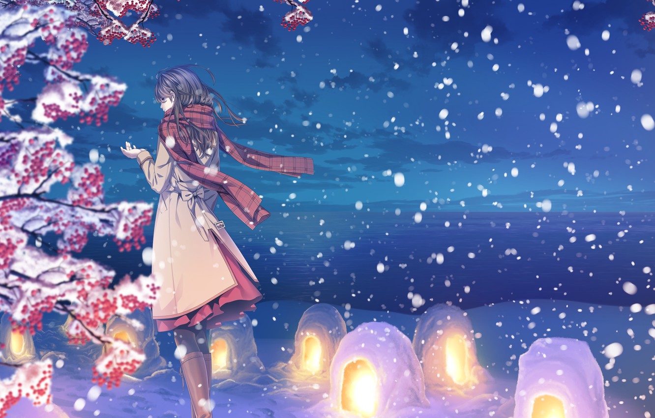 Anime Snow Landscape Wallpapers