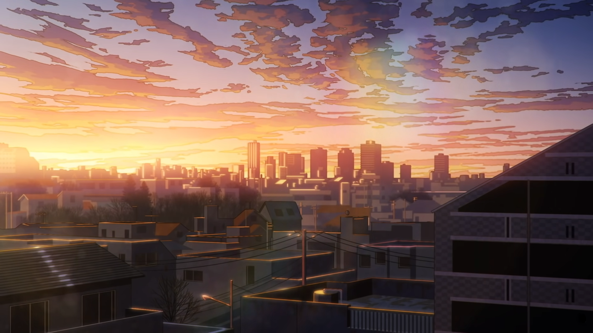 Anime Sunset City Wallpapers