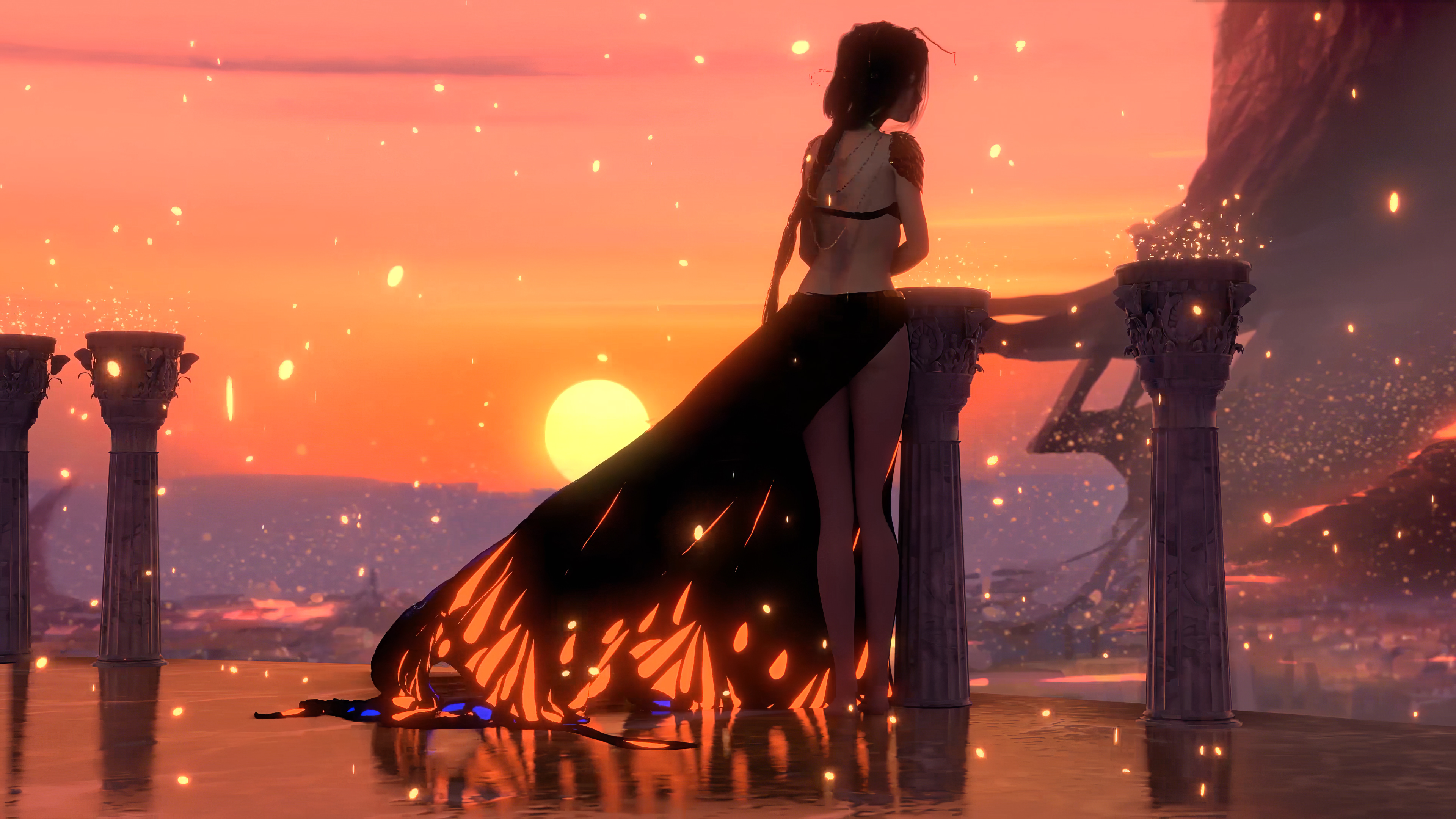 Anime Sunset Original Art Wallpapers