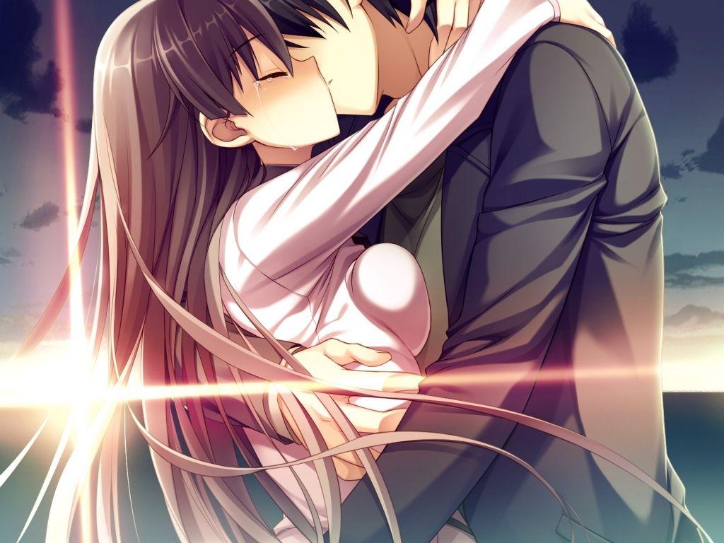 Anime Sweet Kissing Couple Wallpapers