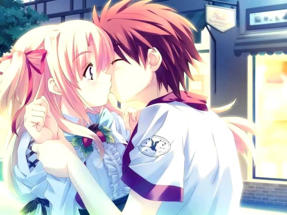 Anime Sweet Kissing Couple Wallpapers