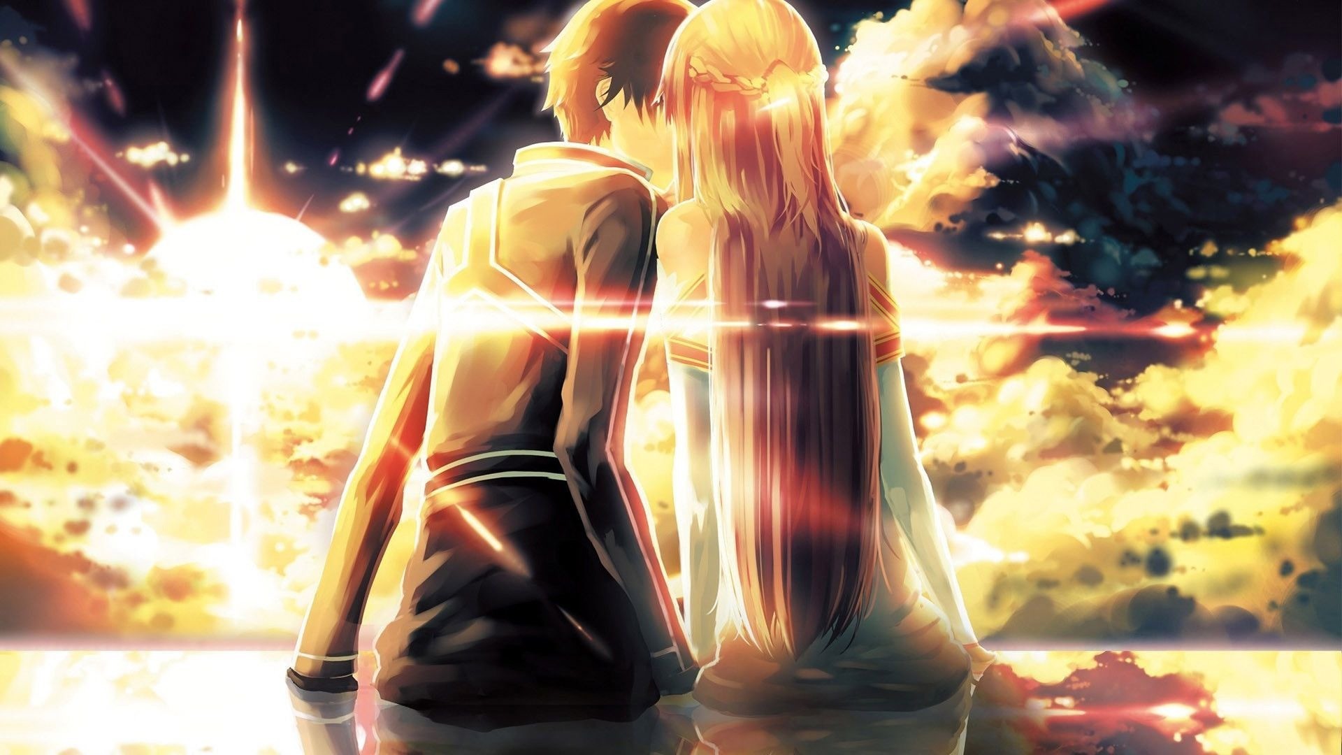 Anime Sweet Kissing Couple Wallpapers