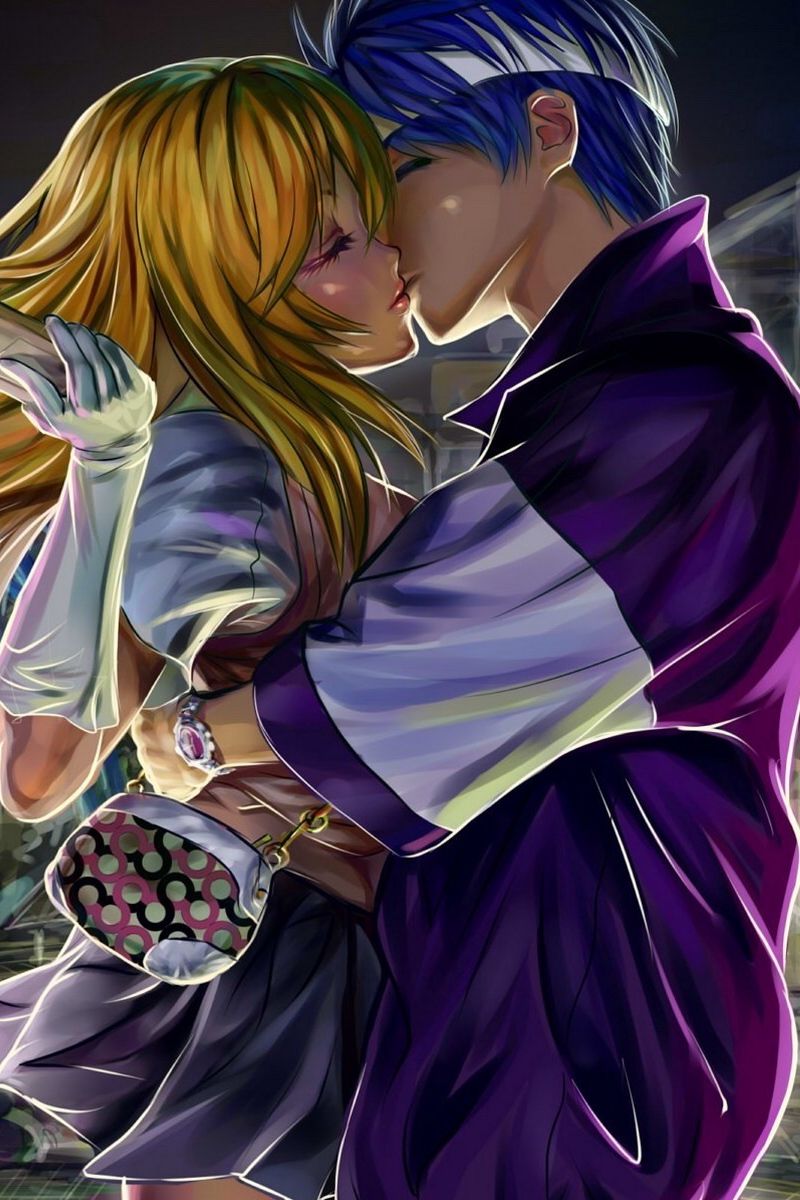 Anime Sweet Kissing Couple Wallpapers