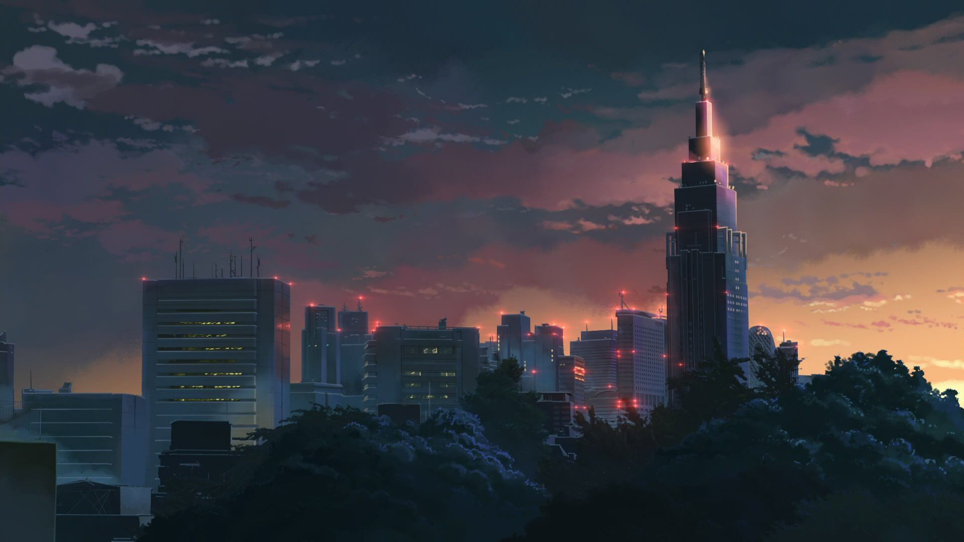 Anime Tokyo City Hd 1080P Wallpapers