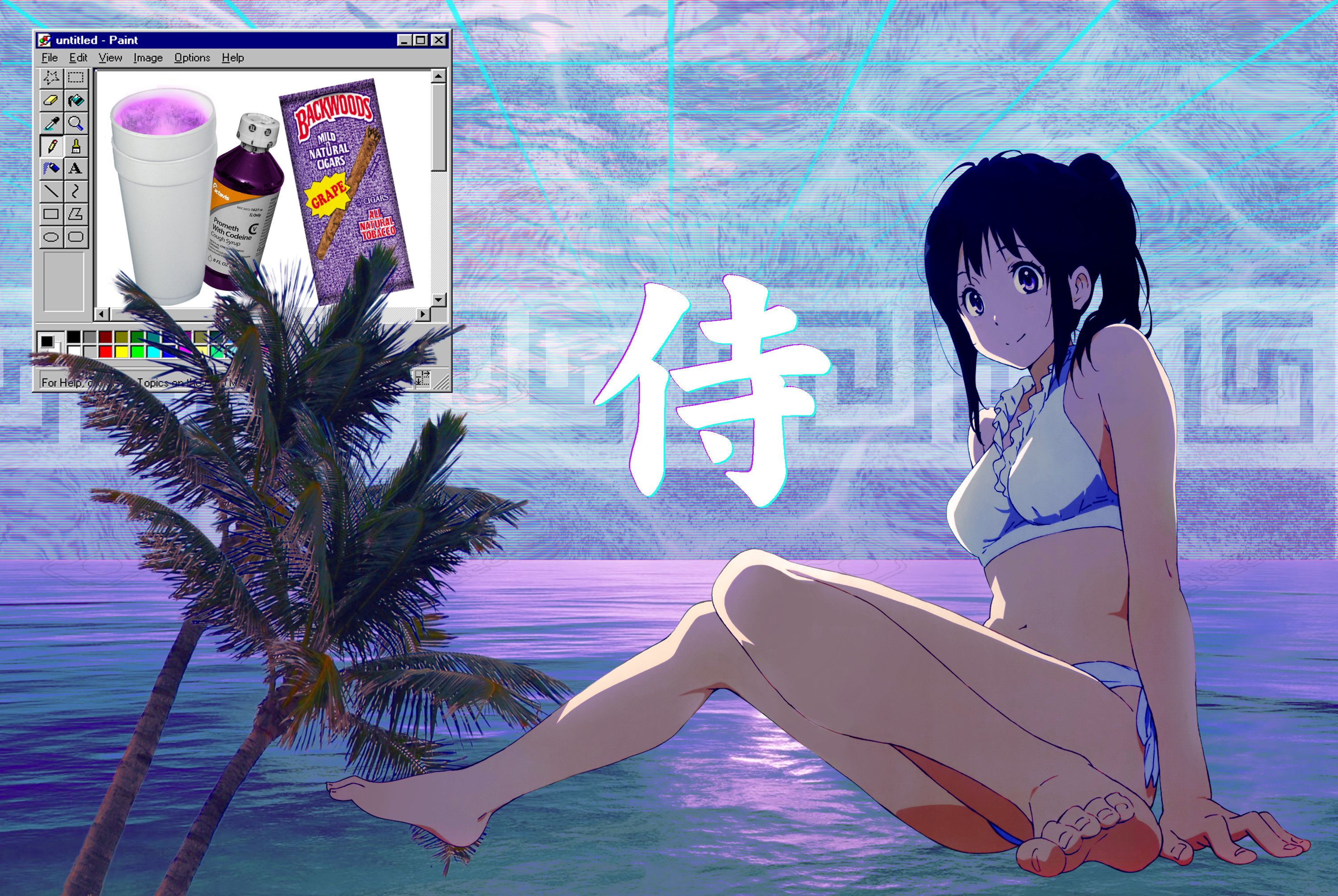 Anime Vaporwave Desktop Wallpapers