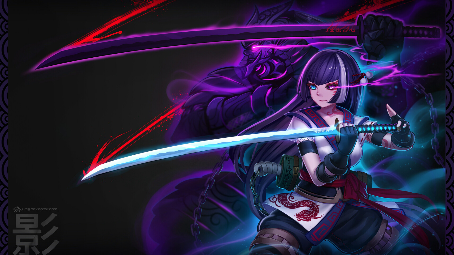 Anime Warrior Girl
 Wallpapers